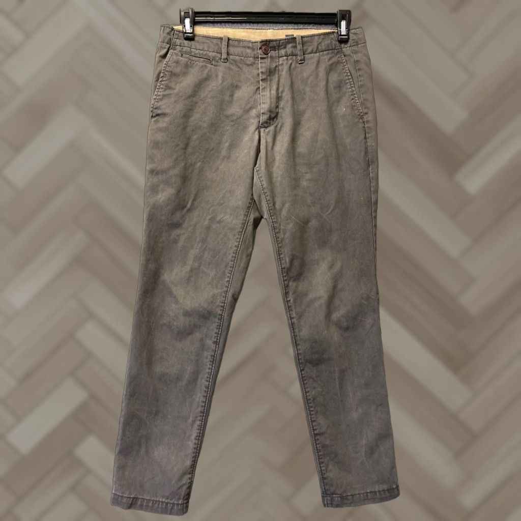 Gap GAP Chino Pants Men's Slim Fit 32x30 Gray Flat Front Size US 32 / EU 48 - 1 Thumbnail