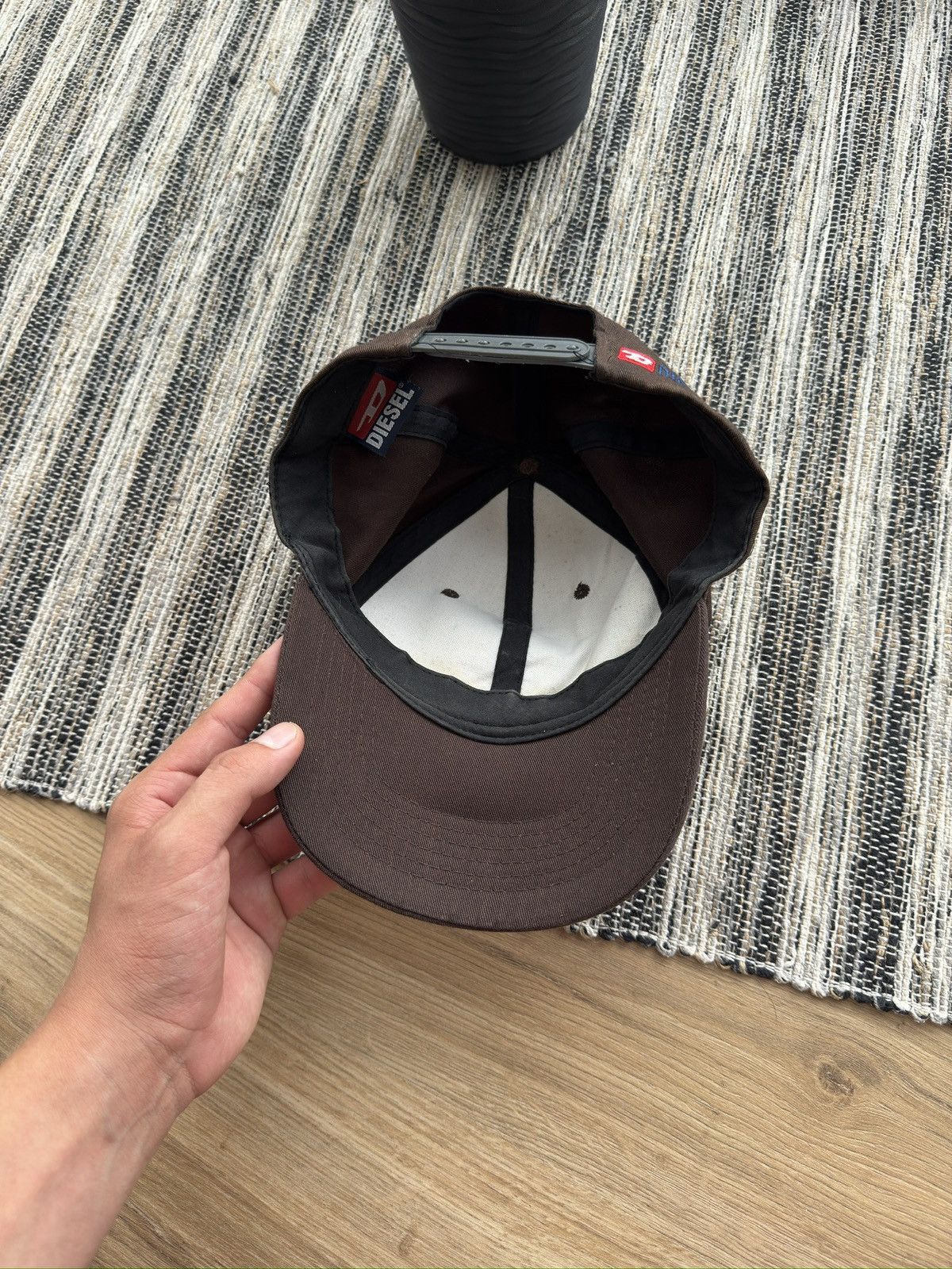 Diesel Vintage DIESEL Brown Y2K Distressed cap hat Size ONE SIZE - 10 Thumbnail