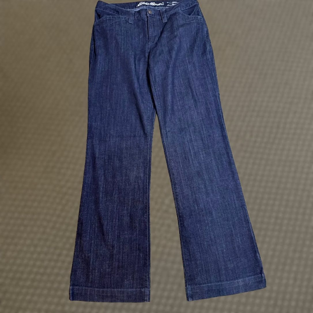 Eddie Bauer Eddie Bauer Jeans Womens 6 Bootcut Denim Jeans Blue 30x32 Regular Zip Pocket 5-Pocket Dresscode Classic Size 28" / US 6 / IT 42 - 1 Thumbnail