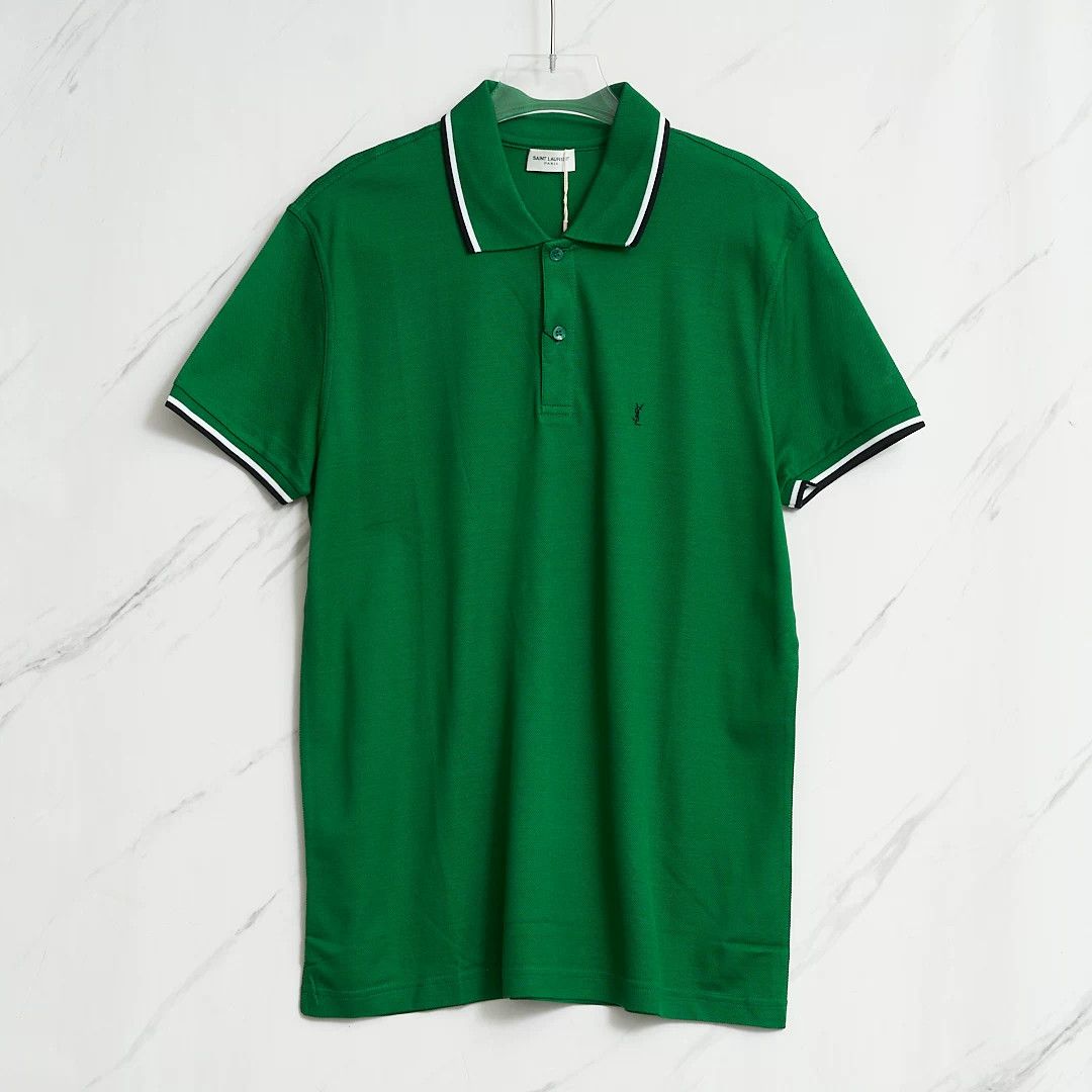 Saint Laurent Paris Saint Laurent Men's Logo Embroidered Polo Size US M / EU 48-50 / 2 - 1 Thumbnail