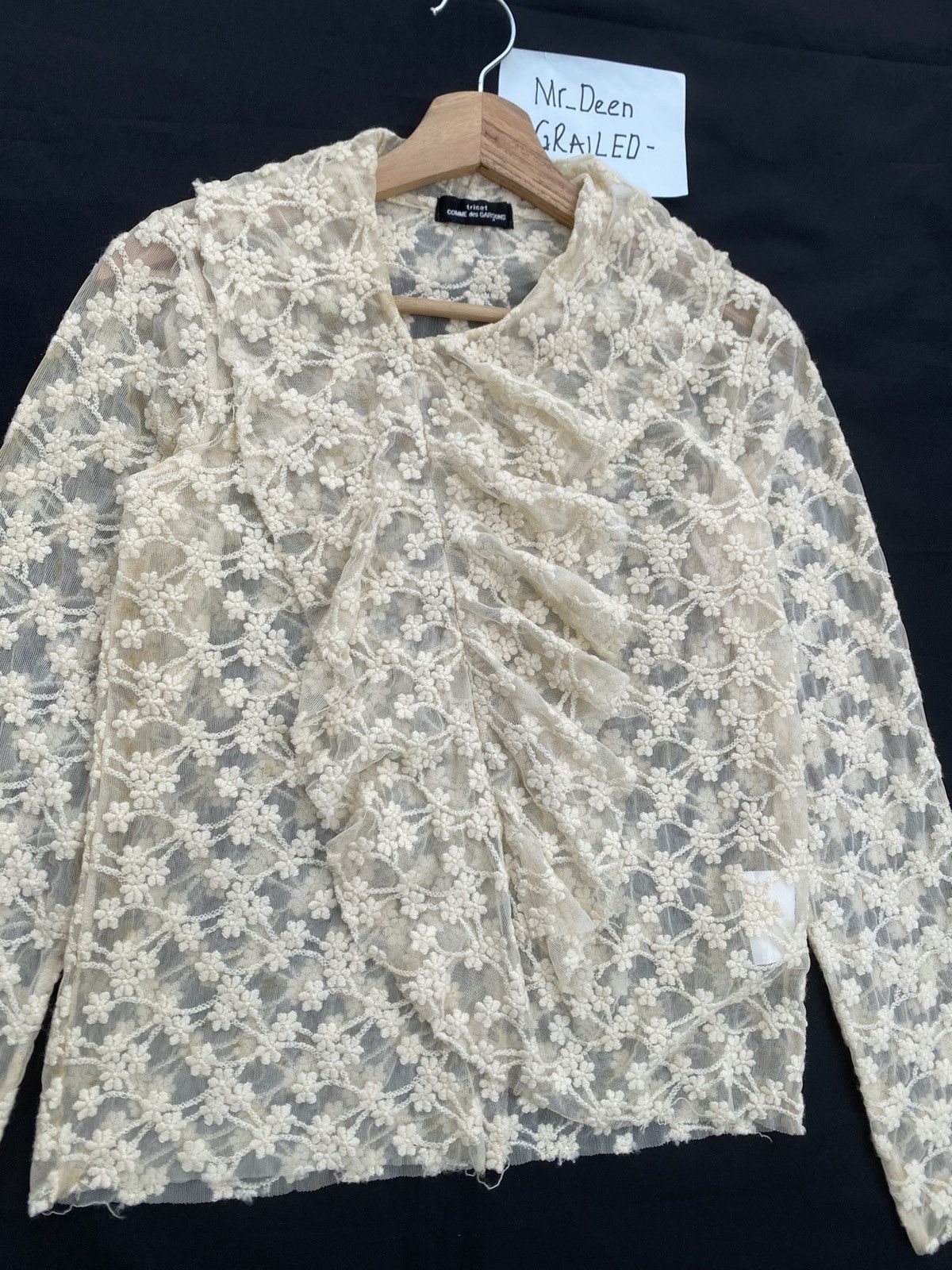 Comme des Garcons Rare Vintage AD1997 Comme Des Garcons CDG tricot Lace Tops Size XS / US 0-2 / IT 36-38 - 6 Thumbnail