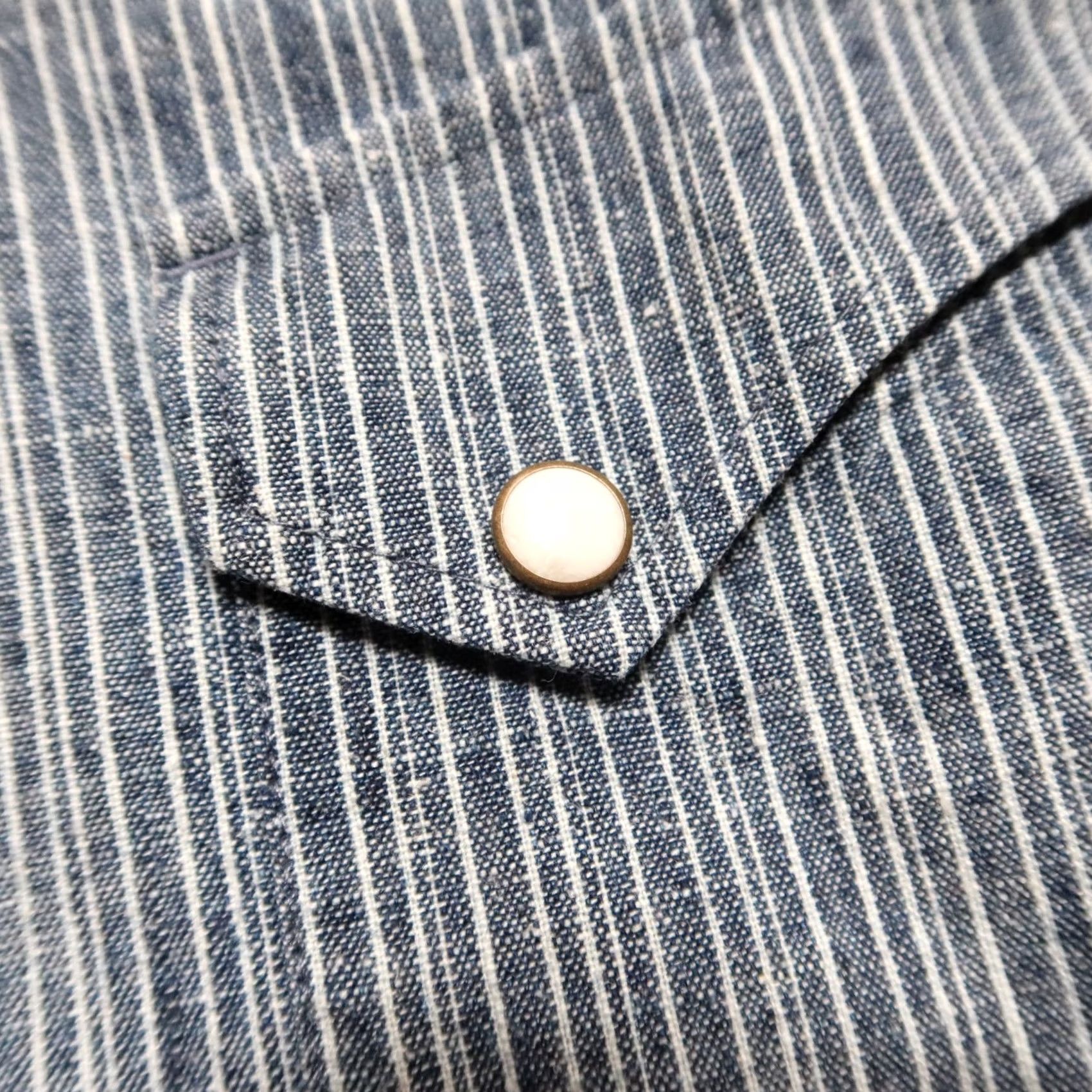 Taylor Stitch Taylor Stitch Western Shirt Mens Size 36 Blue Long Sleeve Regular Shirt Mens 36 Blue Western Taylor Stitch Size US M / EU 48-50 / 2 - 7 Thumbnail