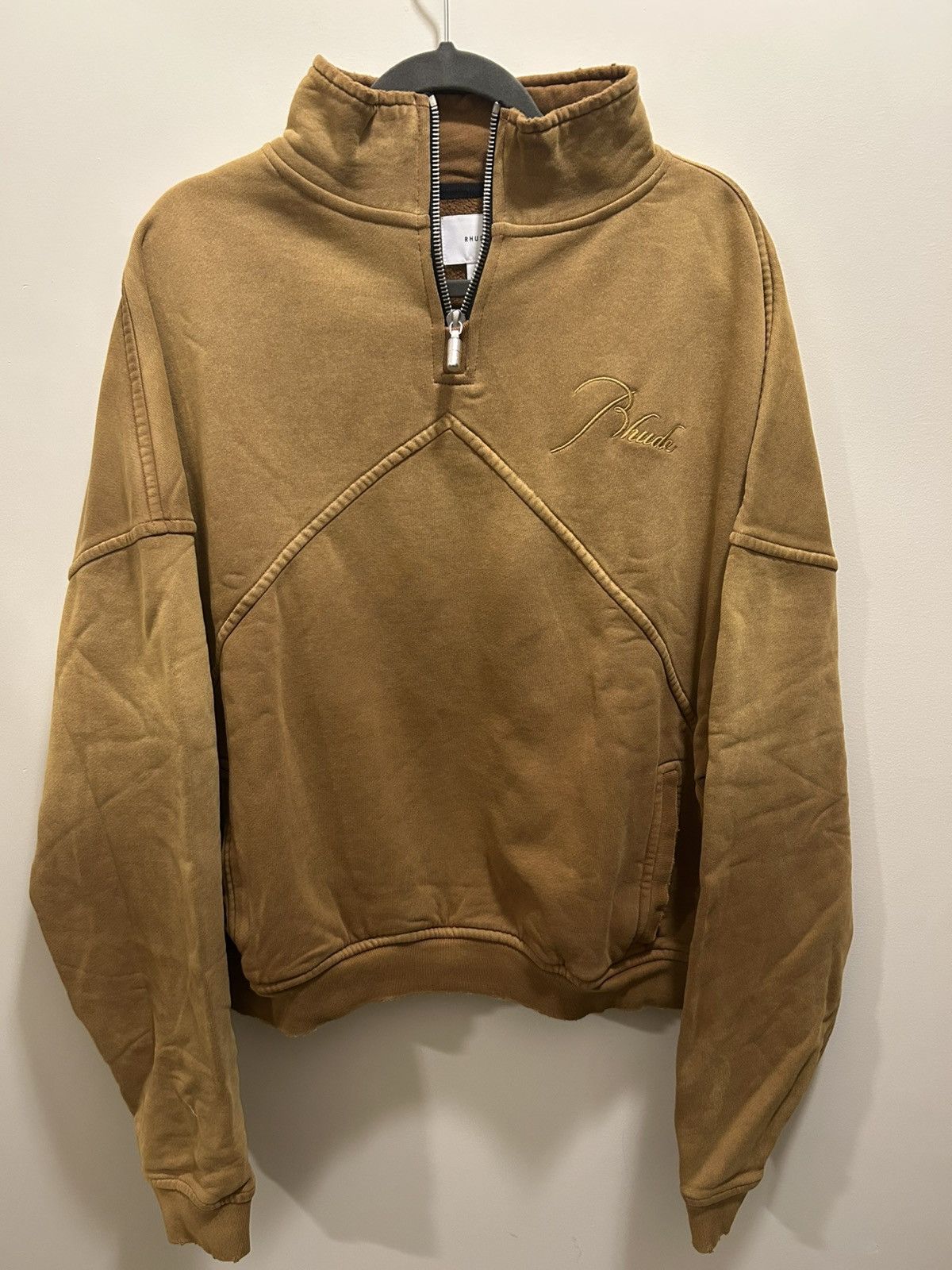 Rhude Rhude embroidered logo quarter zip Size US M / EU 48-50 / 2 - 1 Thumbnail