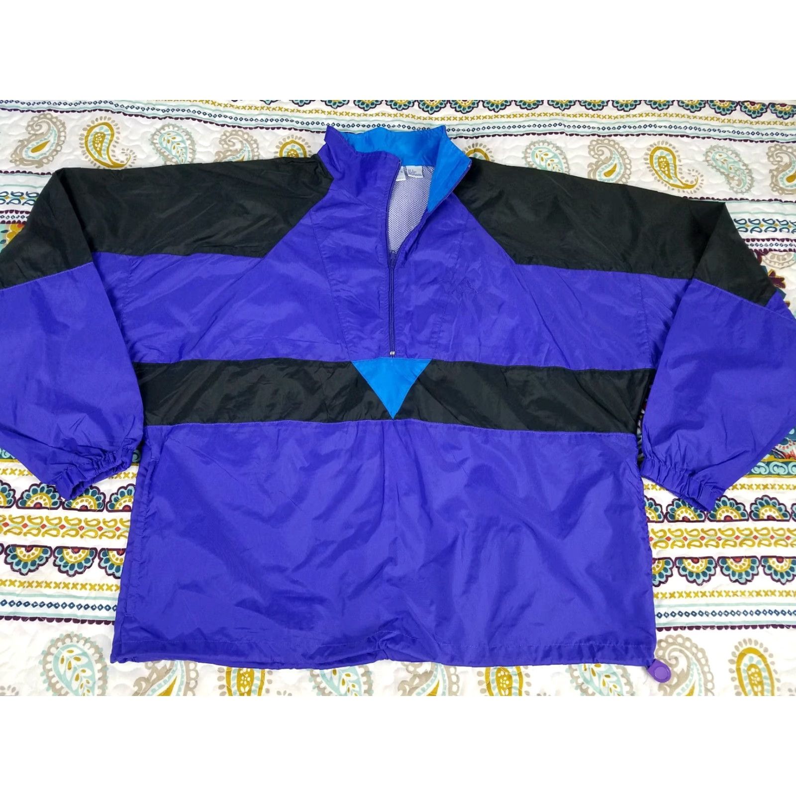 Vintage VINTAGE Cascade Sport Windbreaker Anorak Jacket Mens Sz L Black Purple 90s Windbreaker Jacket Mens L Black Purple 90s Cascade Sport Size US L / EU 52-54 / 3 - 2 Thumbnail