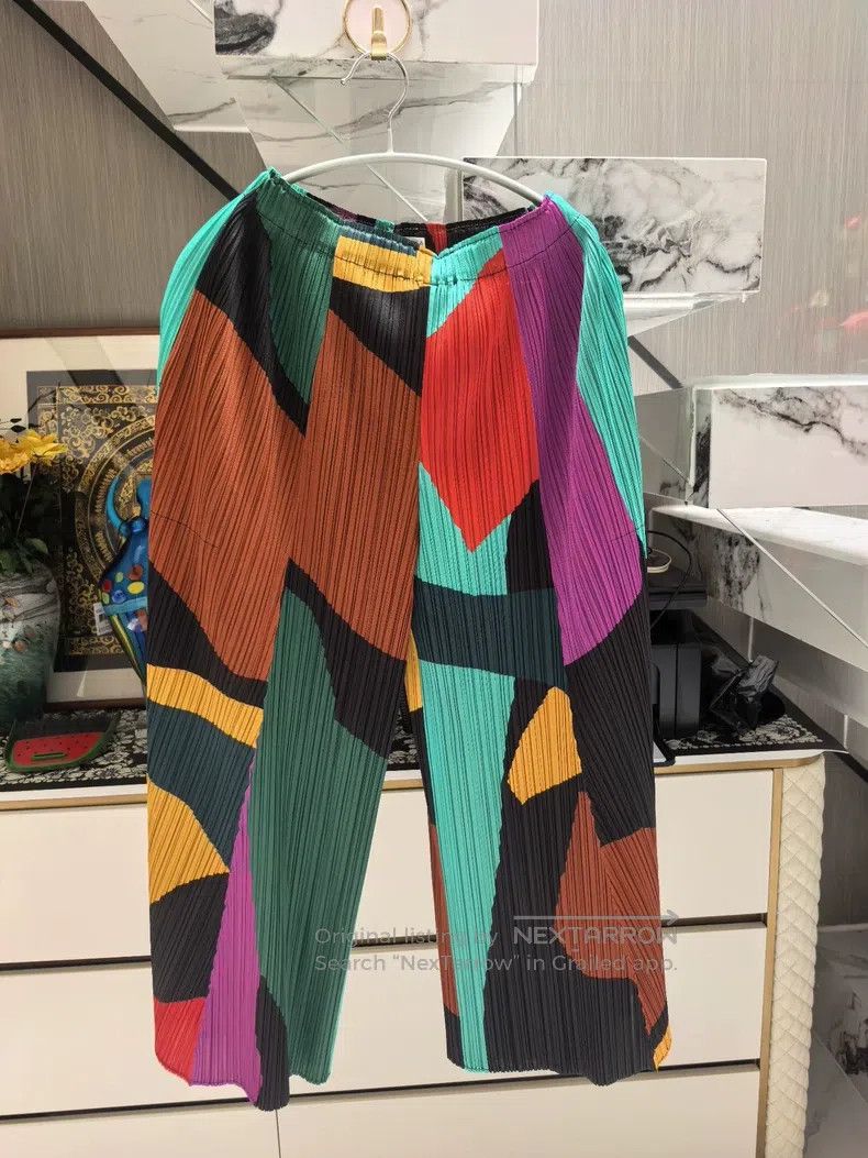 Issey Miyake Issey Miyake size:1 Color-Block Pants Size 32" / US 10 / IT 46 - 1 Thumbnail