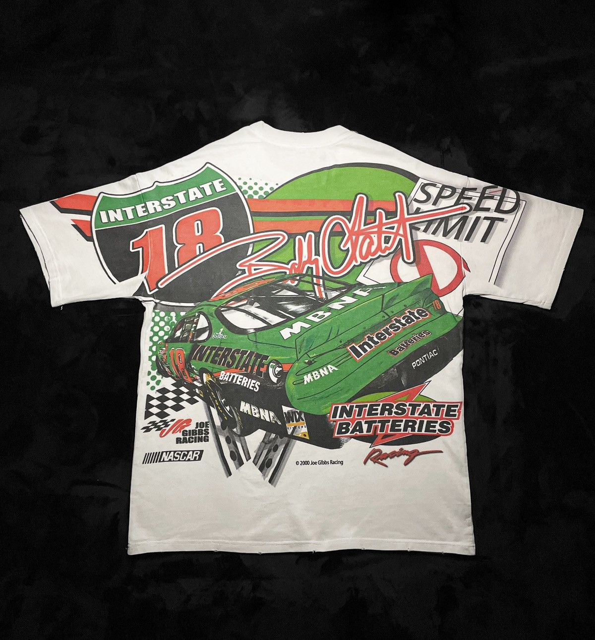 NASCAR × Vintage Vintage 2000 Bobby Labonte #18 NASCAR All Over Print T-Shirt Size US XL / EU 56 / 4 - 2 Thumbnail