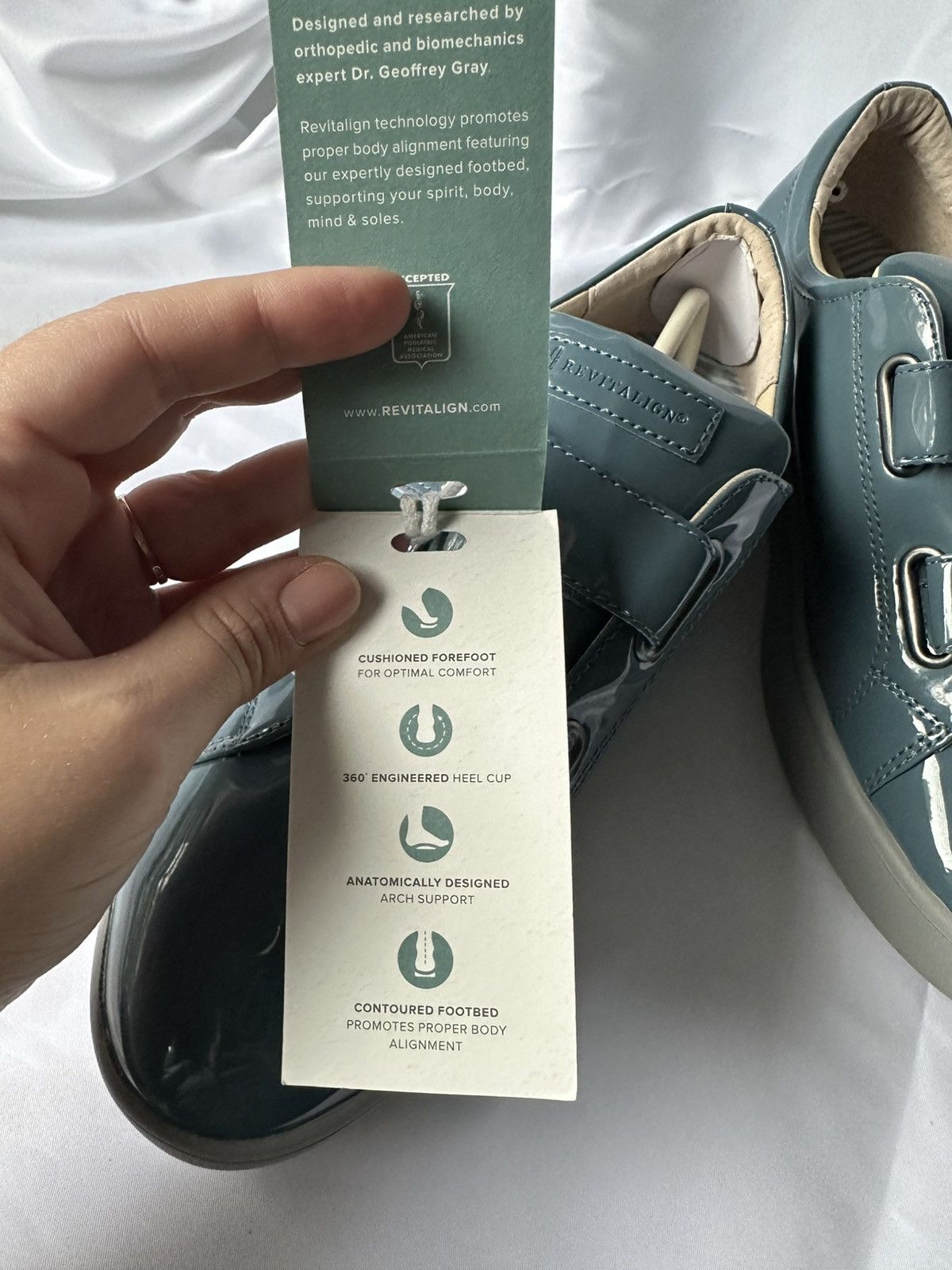 Other Revitalign Malibu Bella Patent Smoke Blue Comfort Sneakers Size US 11 / IT 41 - 3 Thumbnail