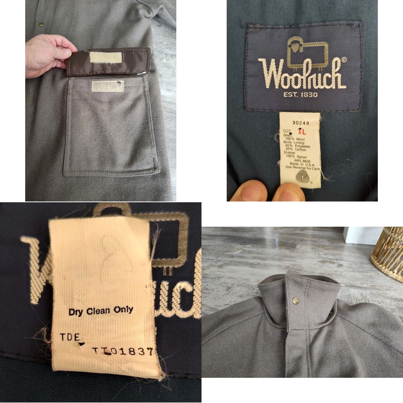 Vintage Vintage Woolrich Jacket Mens XL Beige Parka 60s 70s Outdoor Chore Workwear USA Made Wool Parka Size US XL / EU 56 / 4 - 8 Thumbnail