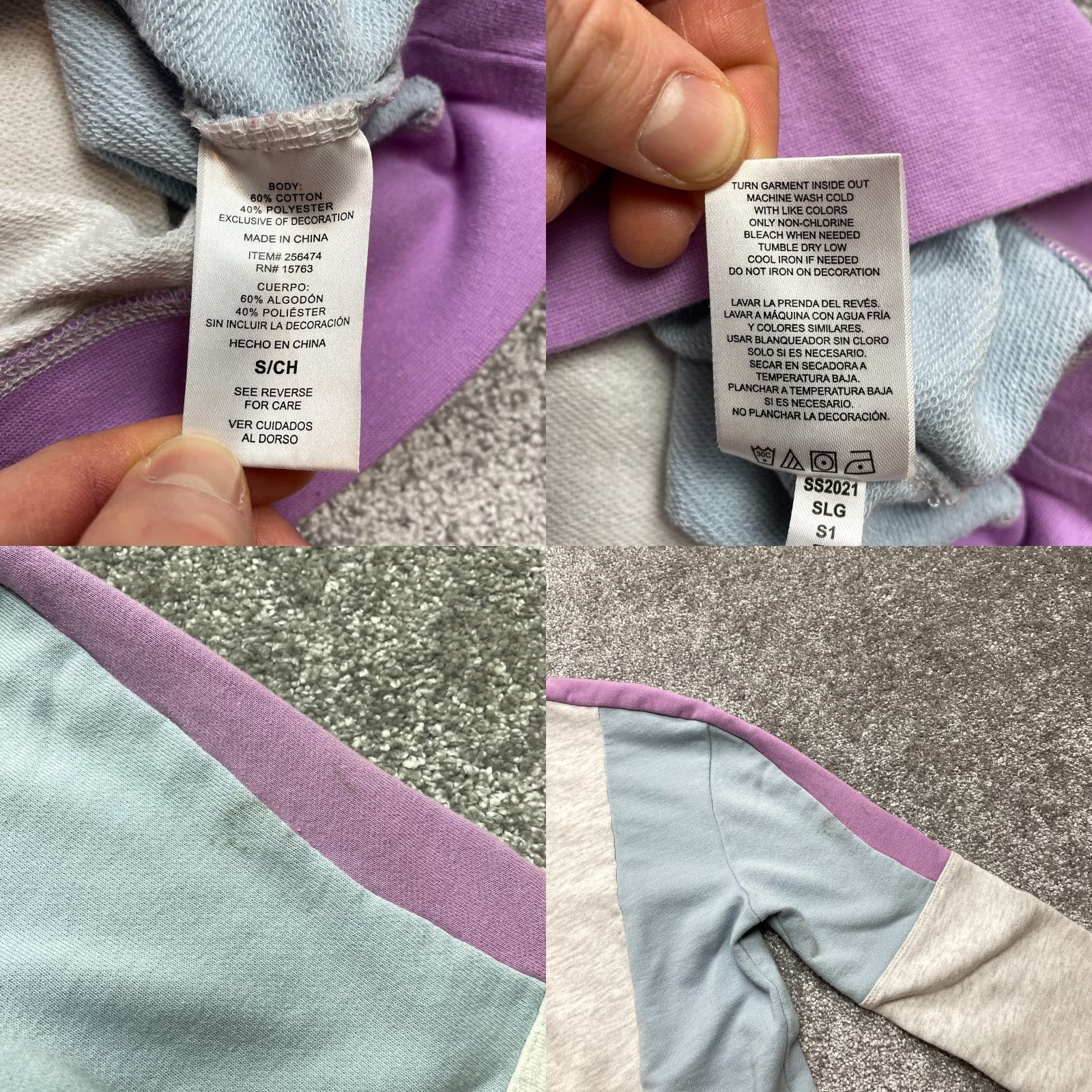 Champion Champion Hoodie Sweatshirt Womens S Gray Purple Hooded Pullover Crew Neck Long Sleeve Jersey Fleece Size S / US 4 / IT 40 - 8 Thumbnail