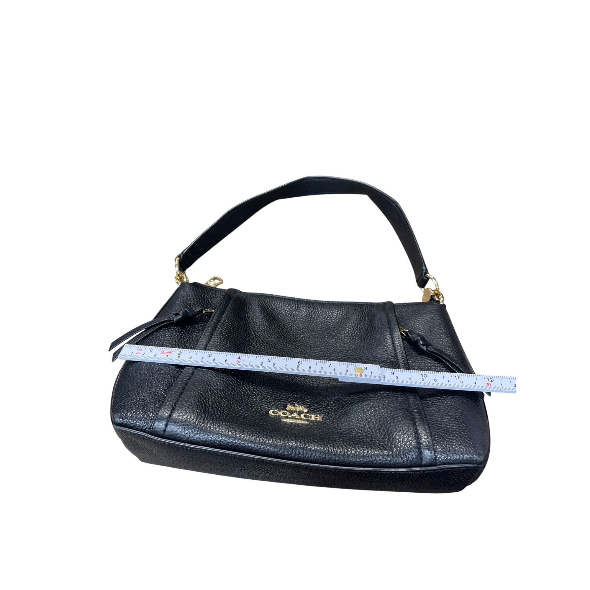 Coach Coach NY Marlon Black Leather pebbled Shoulder HandBag size Size ONE SIZE - 10 Thumbnail