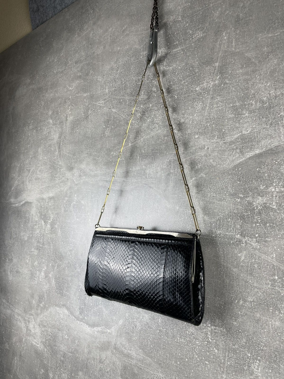 Vintage Linea Giemme Vintage 1970 Snake skin Evening Clutch Bag Size ONE SIZE - 6 Thumbnail