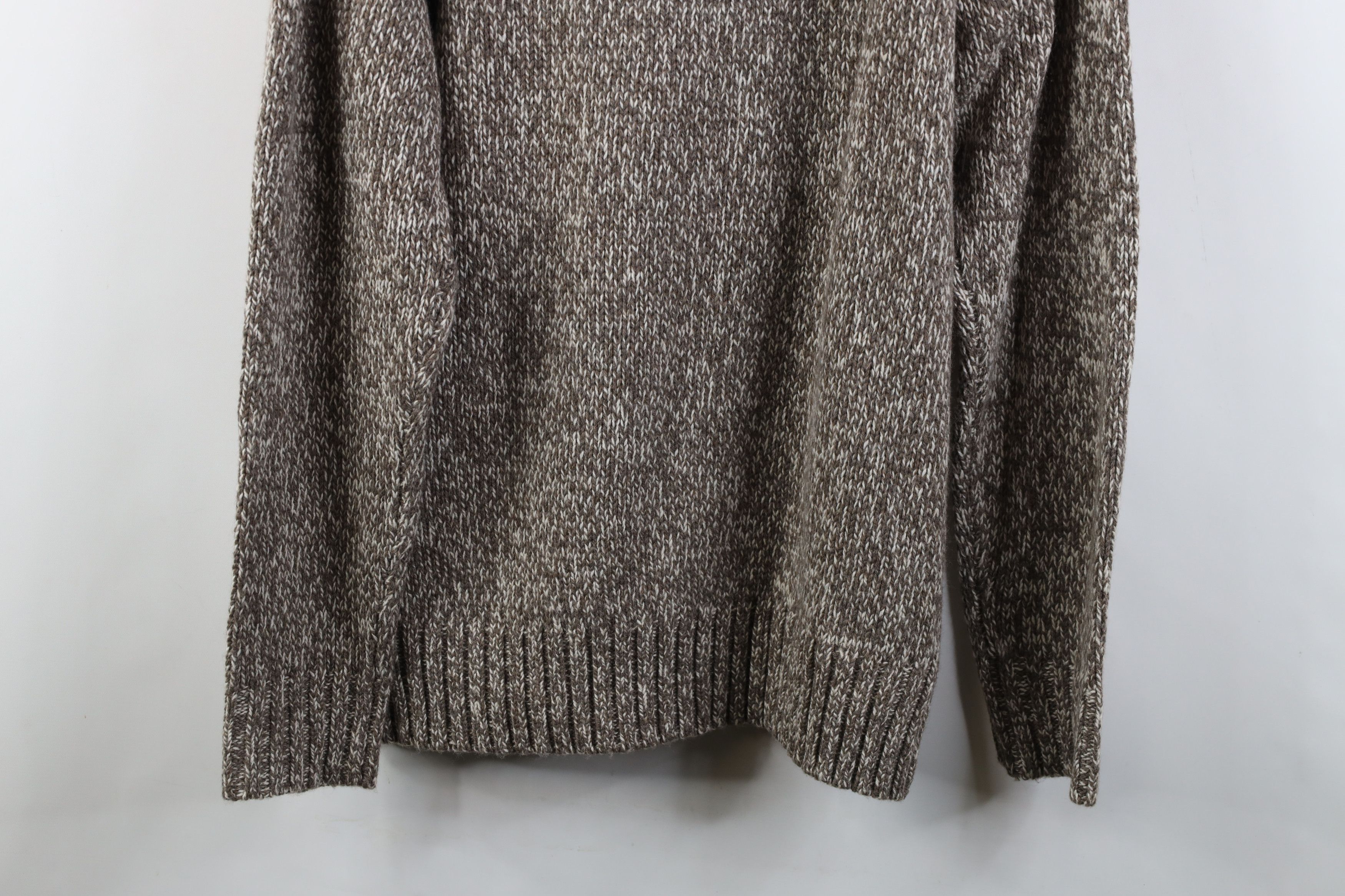 Eddie Bauer Deadstock Vintage Y2K Eddie Bauer Knit Shawl Sweater Brown Size US L / EU 52-54 / 3 - 14 Thumbnail