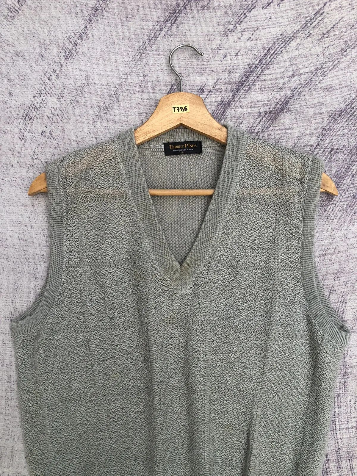 Designer × Olive Vintage Torrey Pines Checked Box V-Net Vest Size US S / EU 44-46 / 1 - 3 Thumbnail