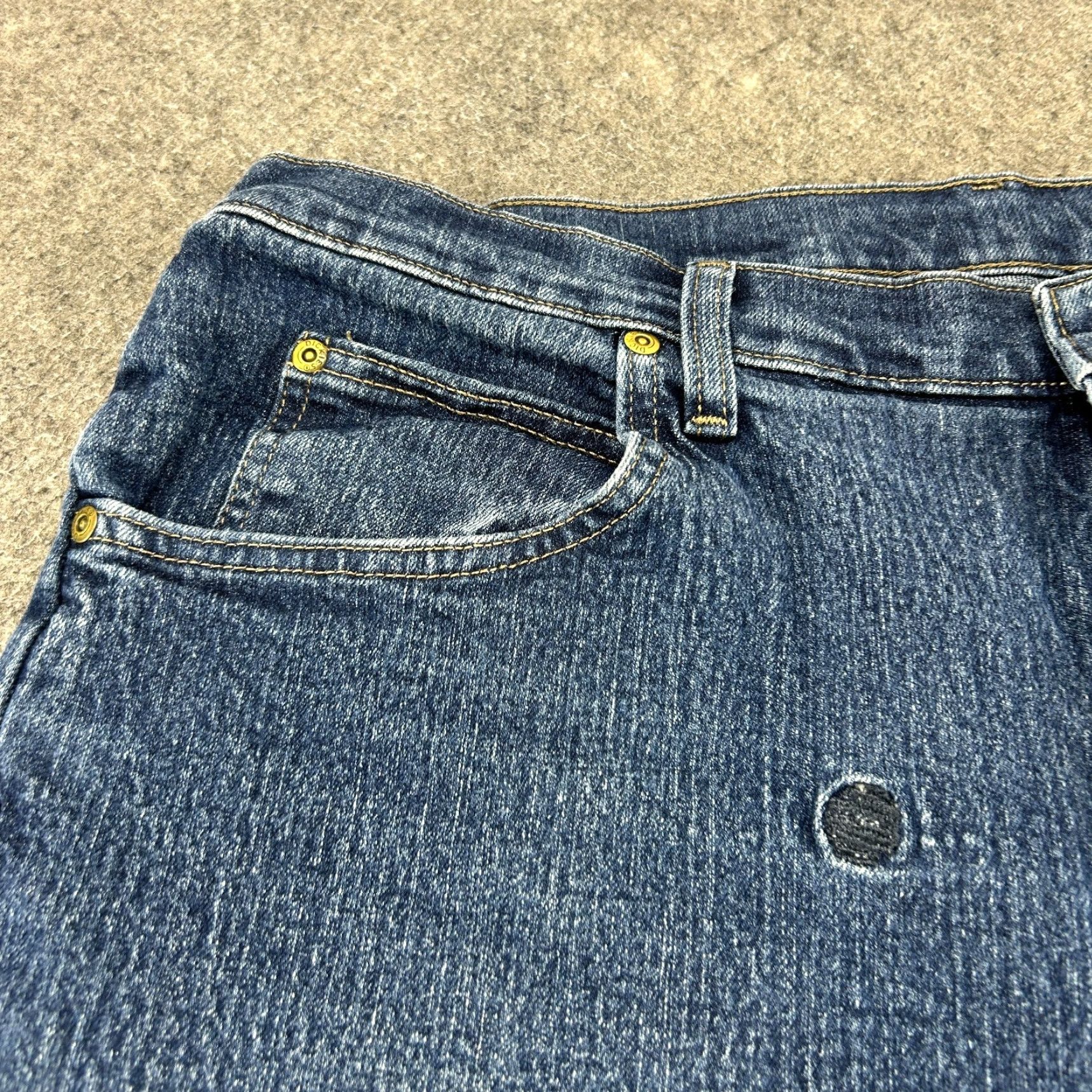 Dickies Dickies Jeans Mens 36x34 Blue Straight Leg Relaxed Fit Dark Wash Denim Jeans Regular 5-Pocket Mens<|vq_13216|> Size US 36 / EU 52 - 6 Thumbnail