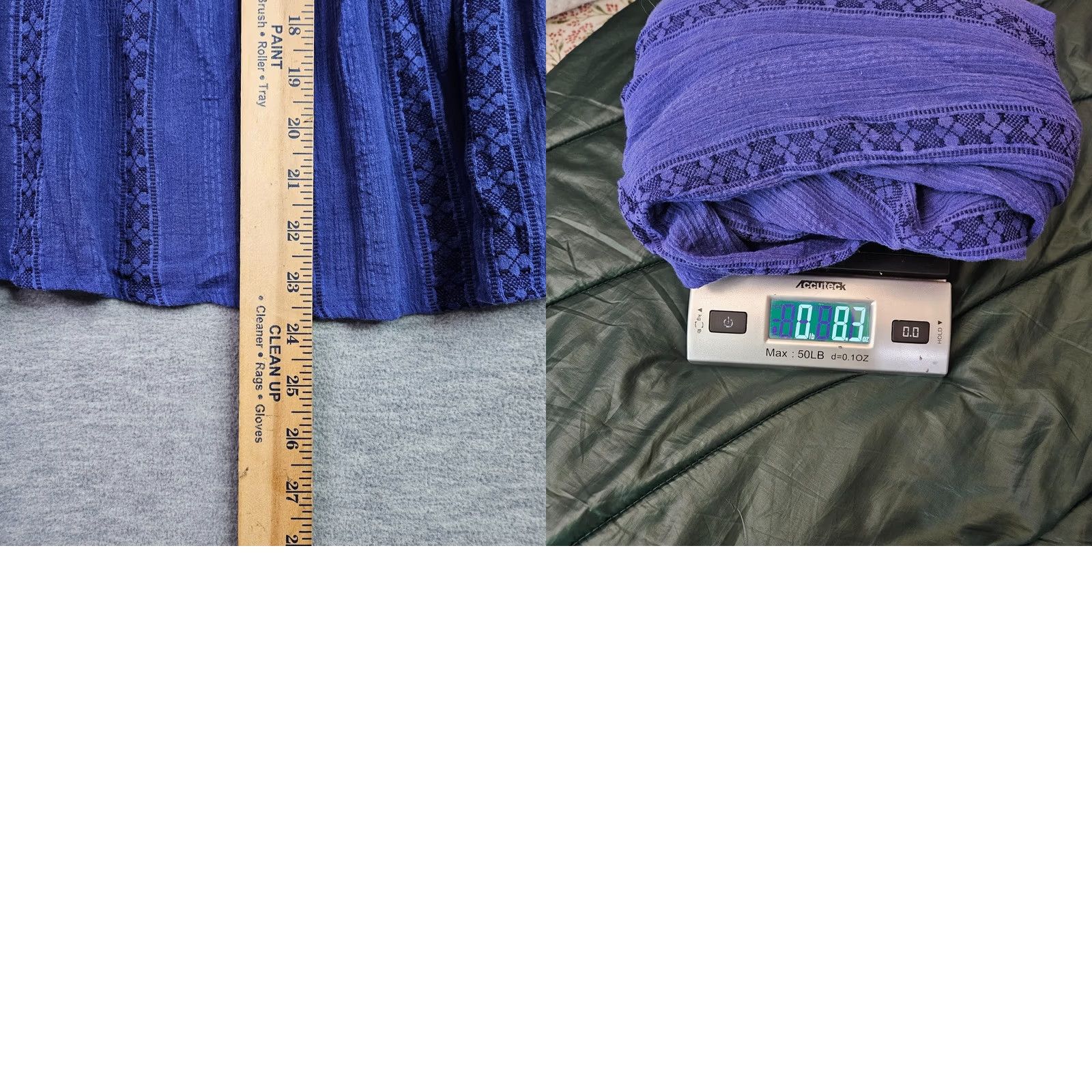 Vintage NE Quittez pas Womens Small Blue Boho Lace Peasant Blouse Balloon Sleeve Size S / US 4 / IT 40 - 8 Thumbnail