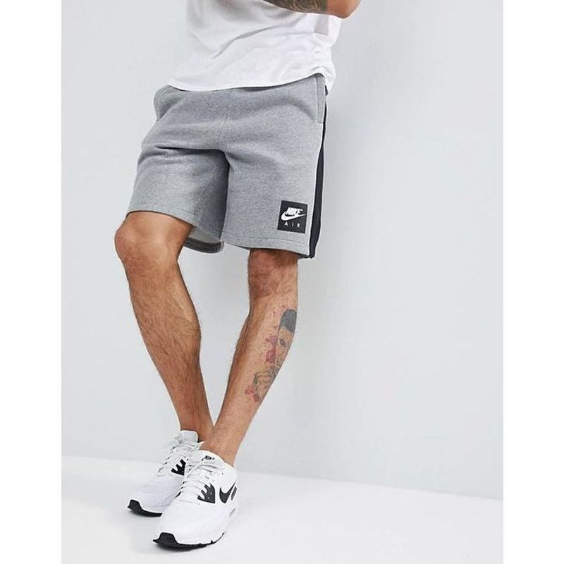 Nike Nike Air Fleece Sweat Shorts Gray Black Comfort Mens S Size US 30 / EU 46 - 7 Thumbnail