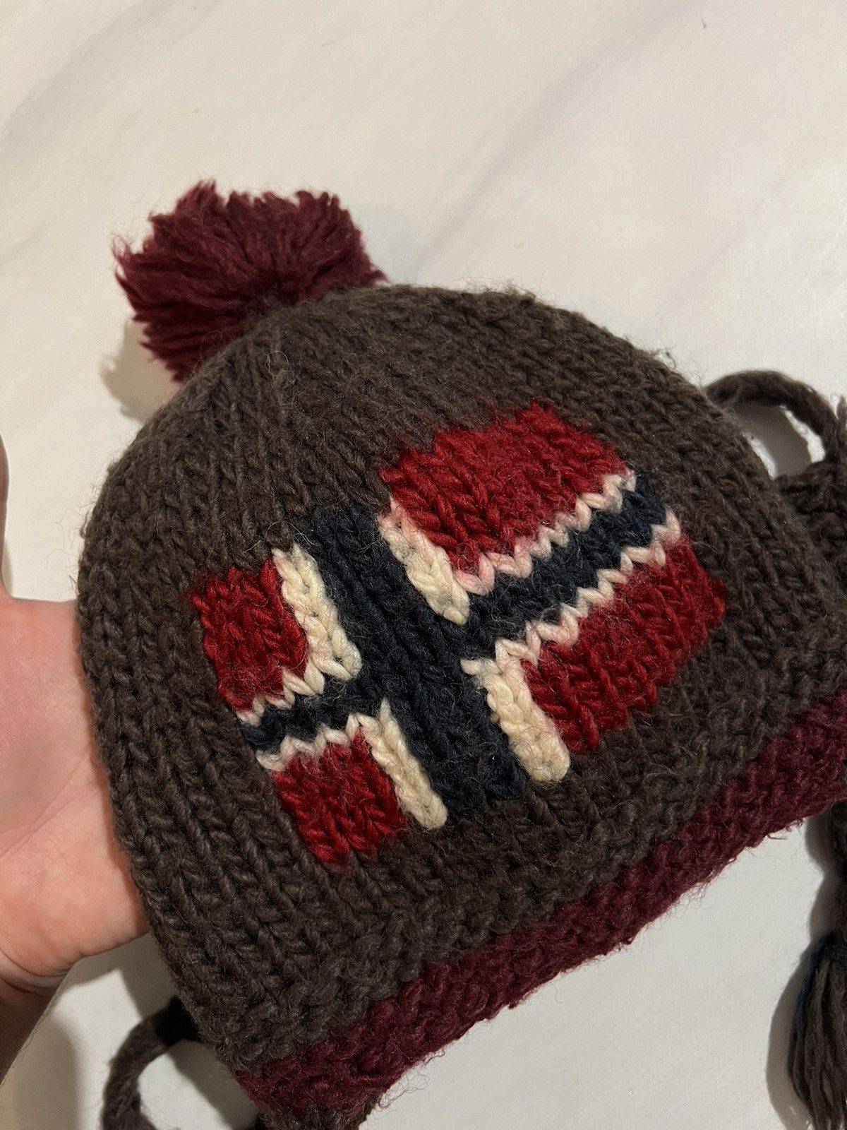 Napapijri × Vintage Y2K Napapijri EarFlap Trapper Knit Hat Vintage Size ONE SIZE - 2 Thumbnail