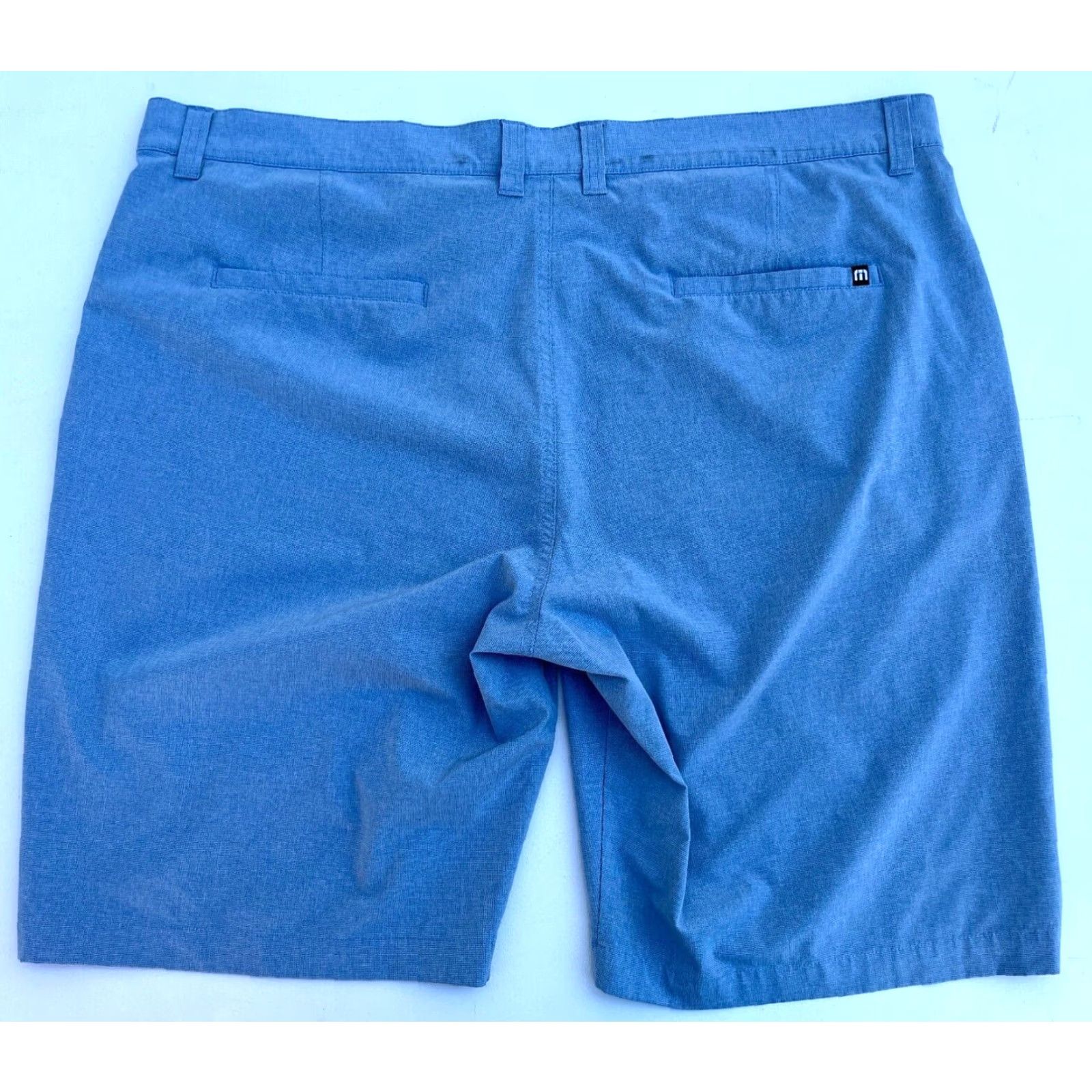 TravisMathew Travis Mathew Mens Shorts 40 Blue Flat Front Pockets Lightweight Regular Chino Outdoor Preppy Sports Size US 40 / EU 56 - 2 Thumbnail