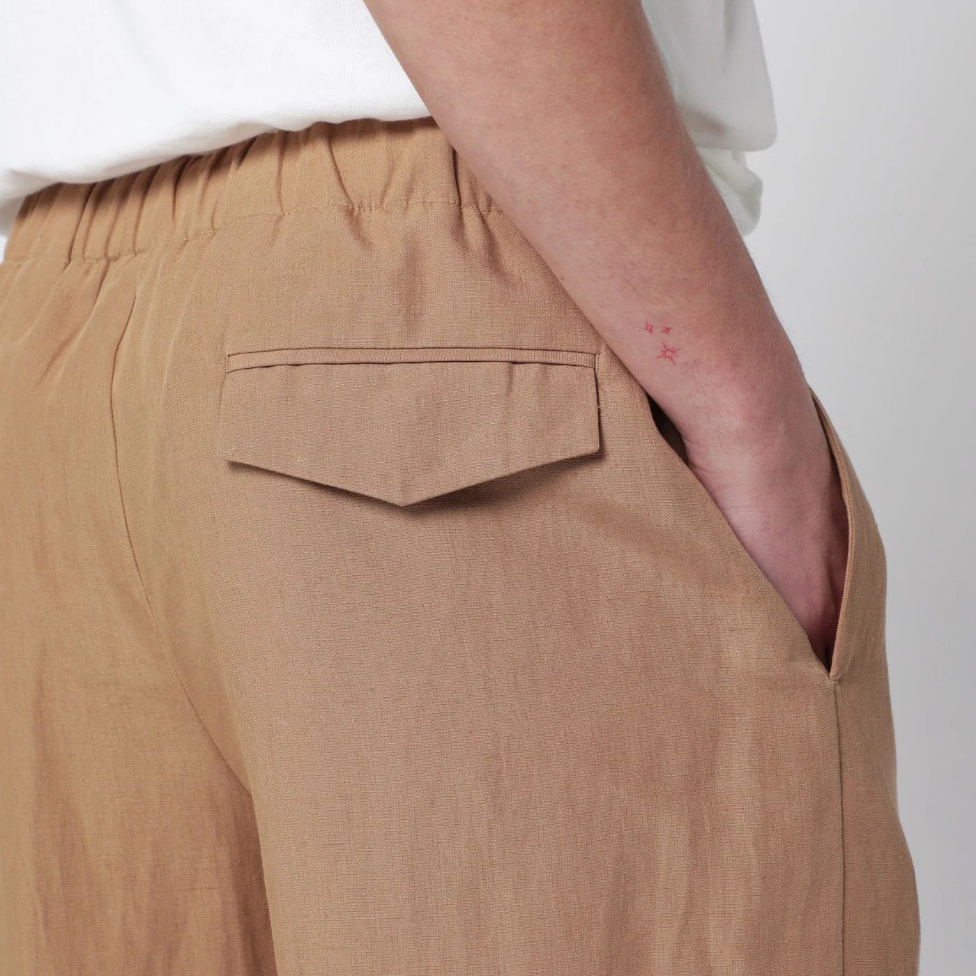 Lardini o1d2blof0526 Linen Trousers Pants in Brown Size US 34 / EU 50 - 5 Thumbnail