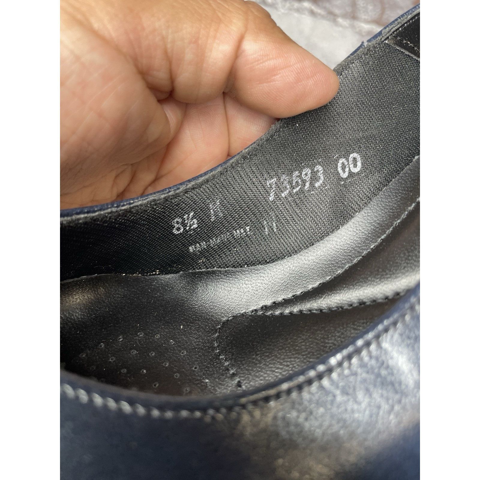Hush Puppies Hush Puppies Navy Blue Leather Pointed Toe Ankle Strap Heels Size US 8.5 / IT 38.5 - 8 Thumbnail