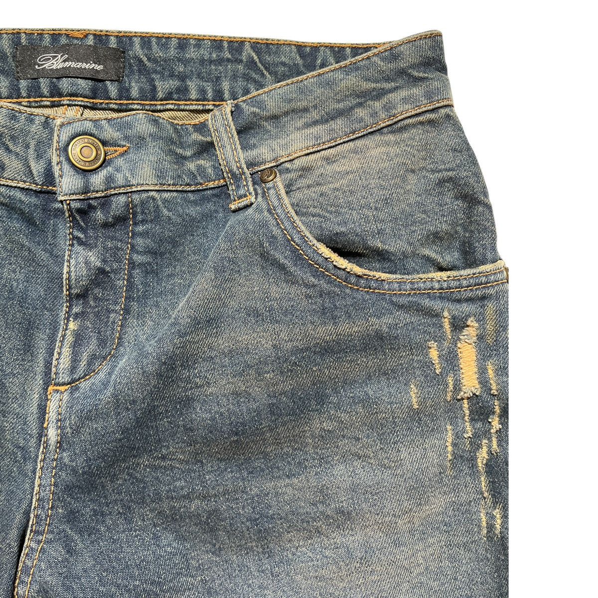 Blumarine $3,098 chiffon ruffled flared jeans Size 30" / US 8 / IT 44 - 4 Thumbnail