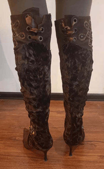 Other Brown High heel boots US sz 6.5 Size US 6.5 / IT 36.5 - 4 Thumbnail