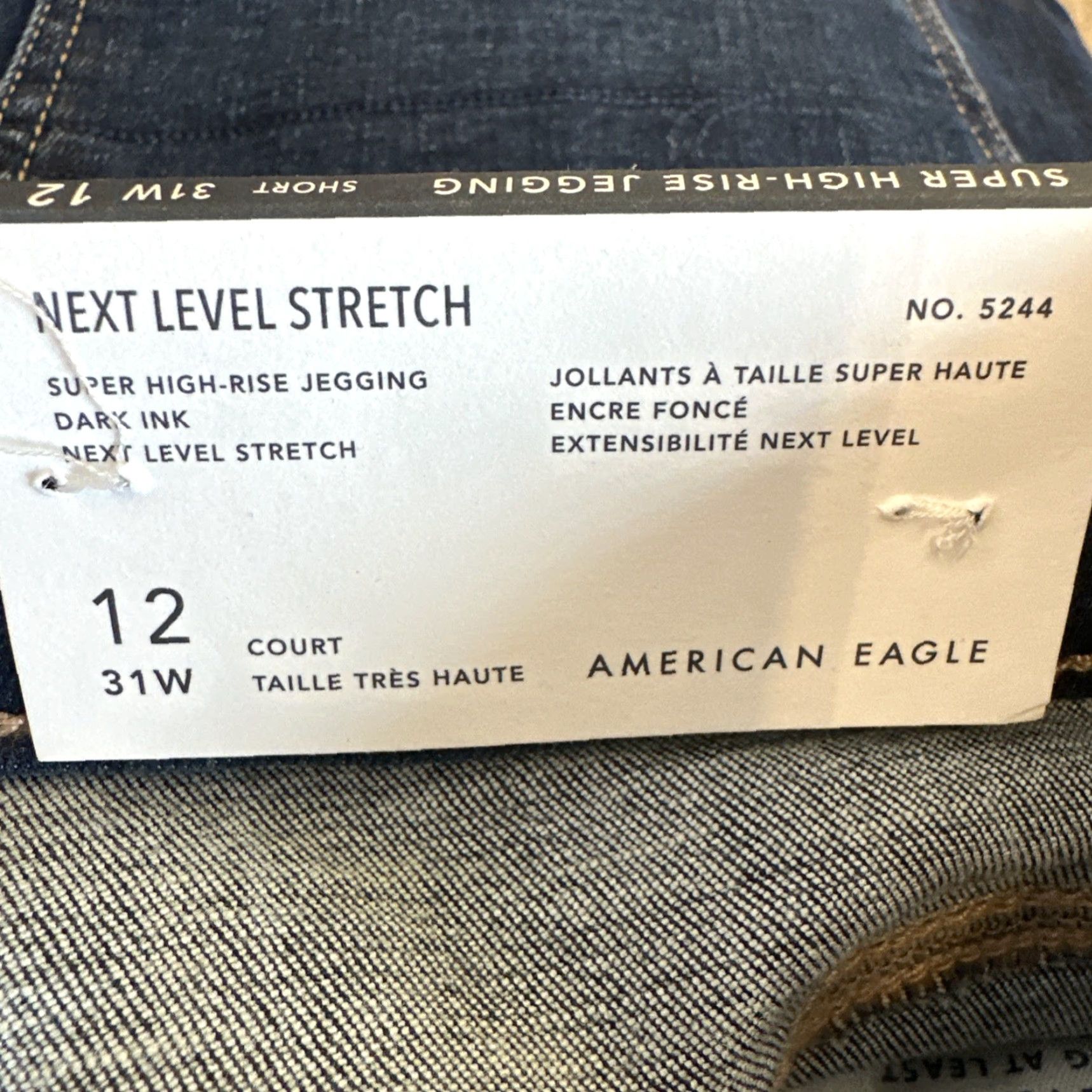 American Eagle Outfitters American Eagle Super High-Rise Jegging Shirt Jeans Womens 12 31 in Blue Denim Stretch Slim Regular New Size 34" / US 12 / IT 48 - 6 Thumbnail