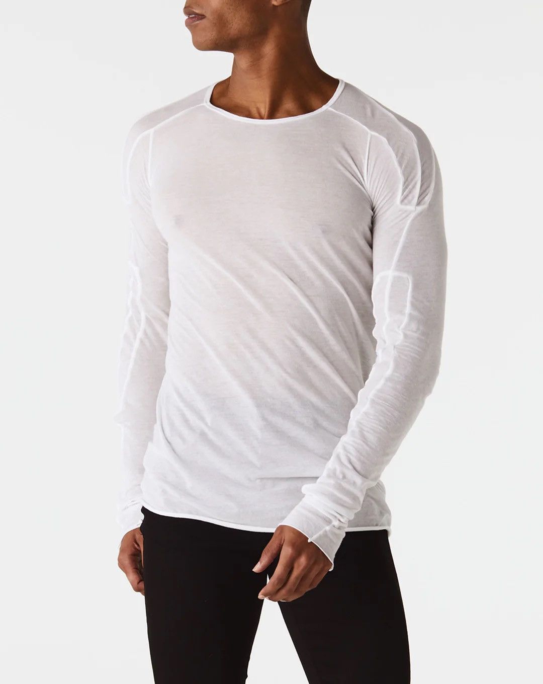 image of Rick Owens Scarification Shirt in Oyster Milk, Men's (Size Small)