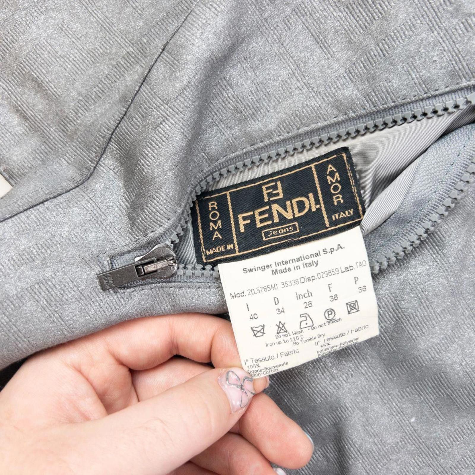 Fendi Vintage 90s Fendi Monogram Metallic Reversible Jacket Size M Size US M / EU 48-50 / 2 - 7 Thumbnail