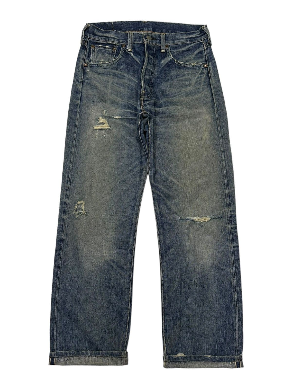 Levi's VINTAGE LEVIS 501 BIG E SELVEDGE REDLINE DISTRESSED DENIM Size US 29 - 1 Thumbnail