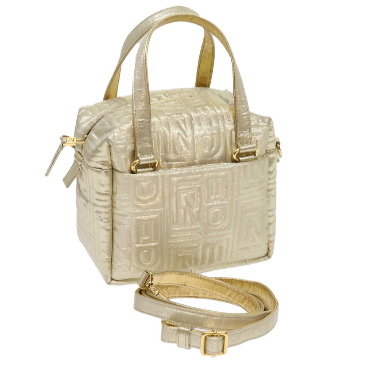 image of Fendi Hand Bag Nylon 2Way Gold Auth 64326, Women's