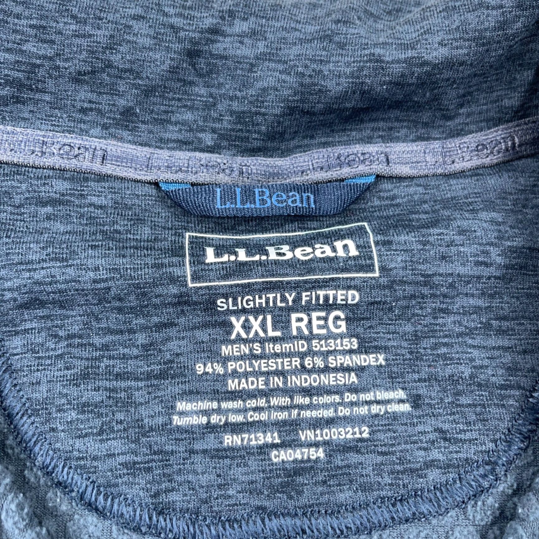 Vintage LL Bean Sweater Men 2XL Blue Pullover 1/4 Zip Mock Neck Pullover Performance Wicking Activewear Casual Lightweight Size US XXL / EU 58 / 5 - 3 Thumbnail