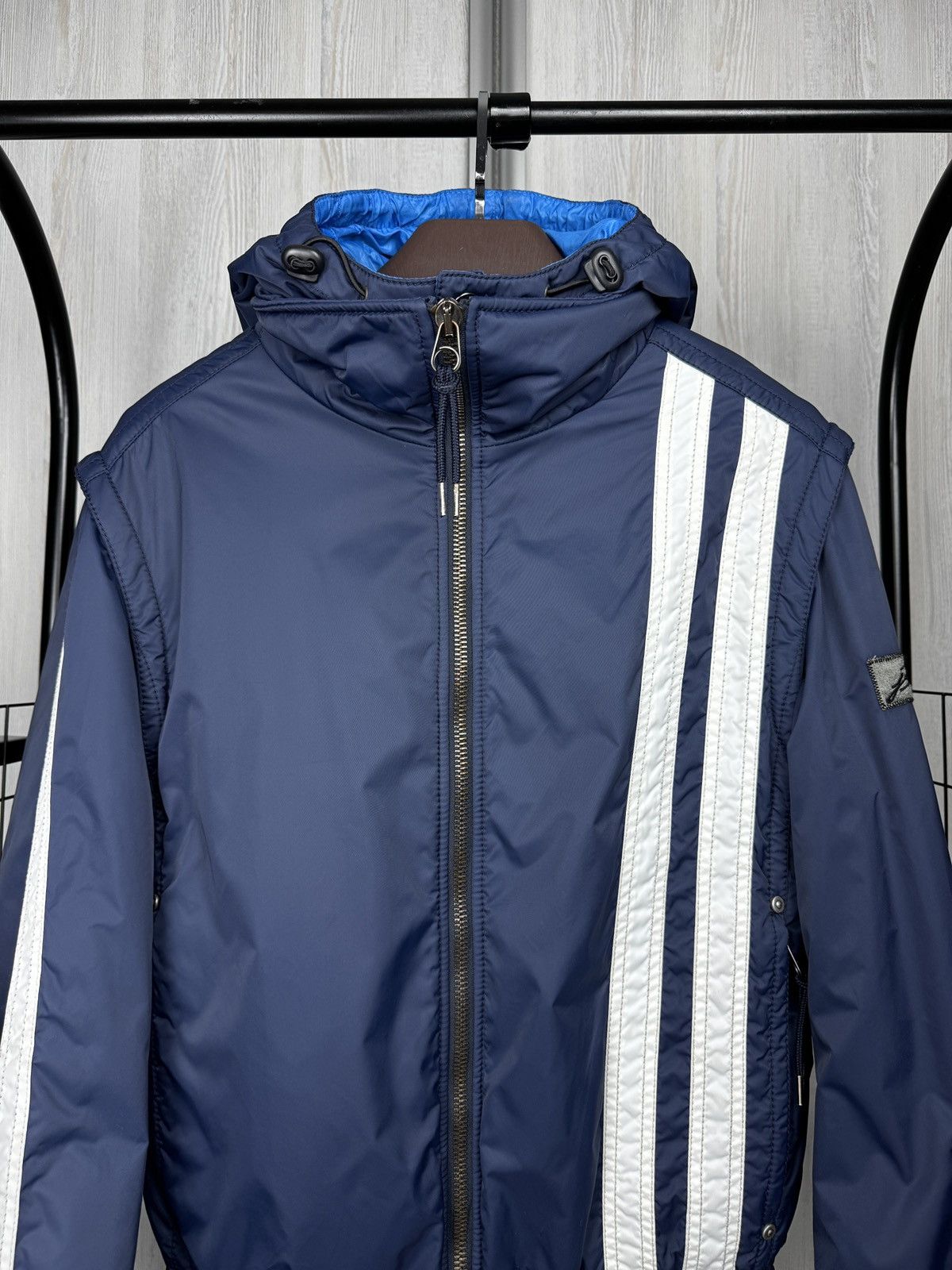 JET SET Jet Set Blue Nylon striped insulated ski jacket Italy sz 2 Size US M / EU 48-50 / 2 - 3 Thumbnail