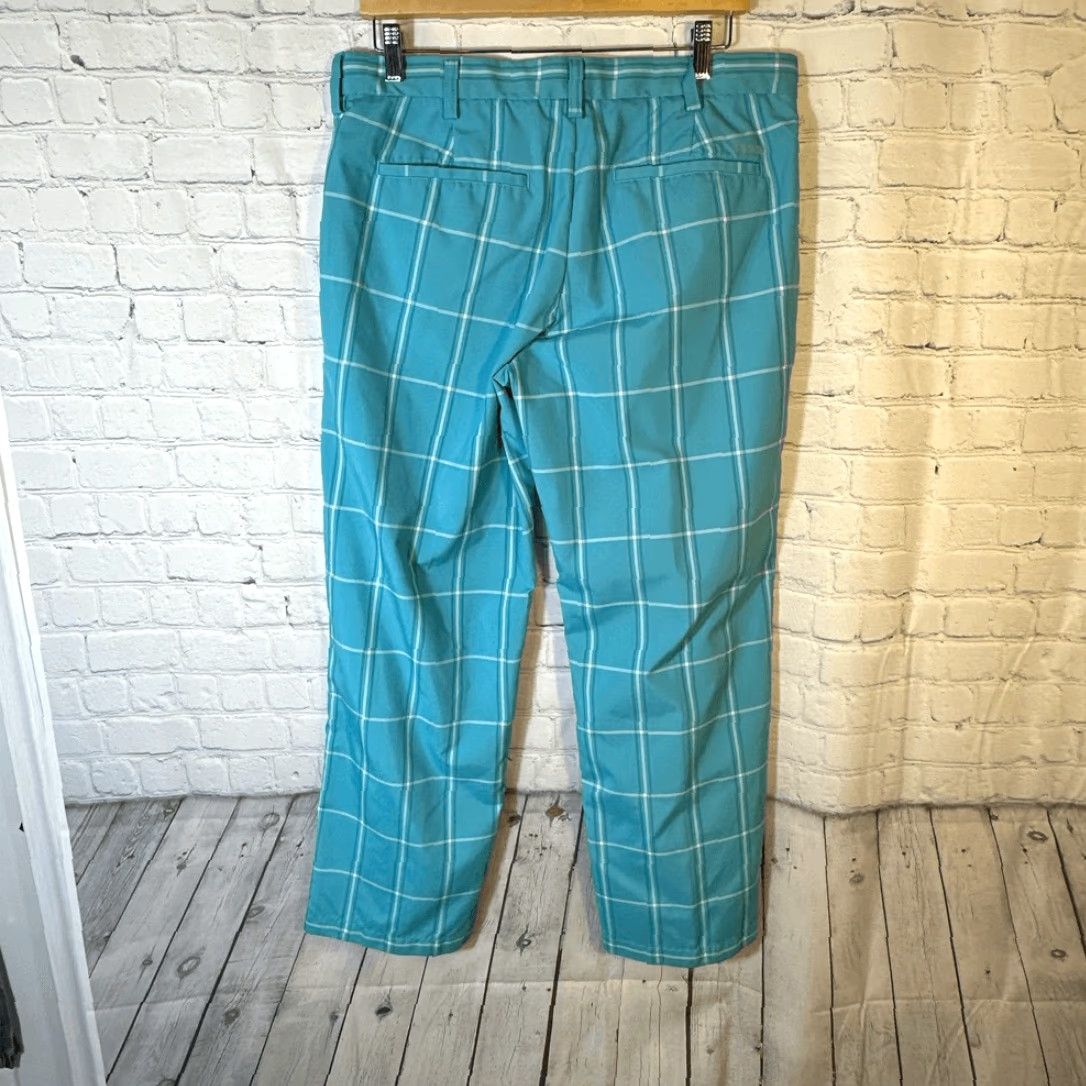 Izod Izod Pants Mens 34 Blue Plaid Athletic Waistband Polyester Chino Golf Department Men Size US 34 / EU 50 - 5 Thumbnail