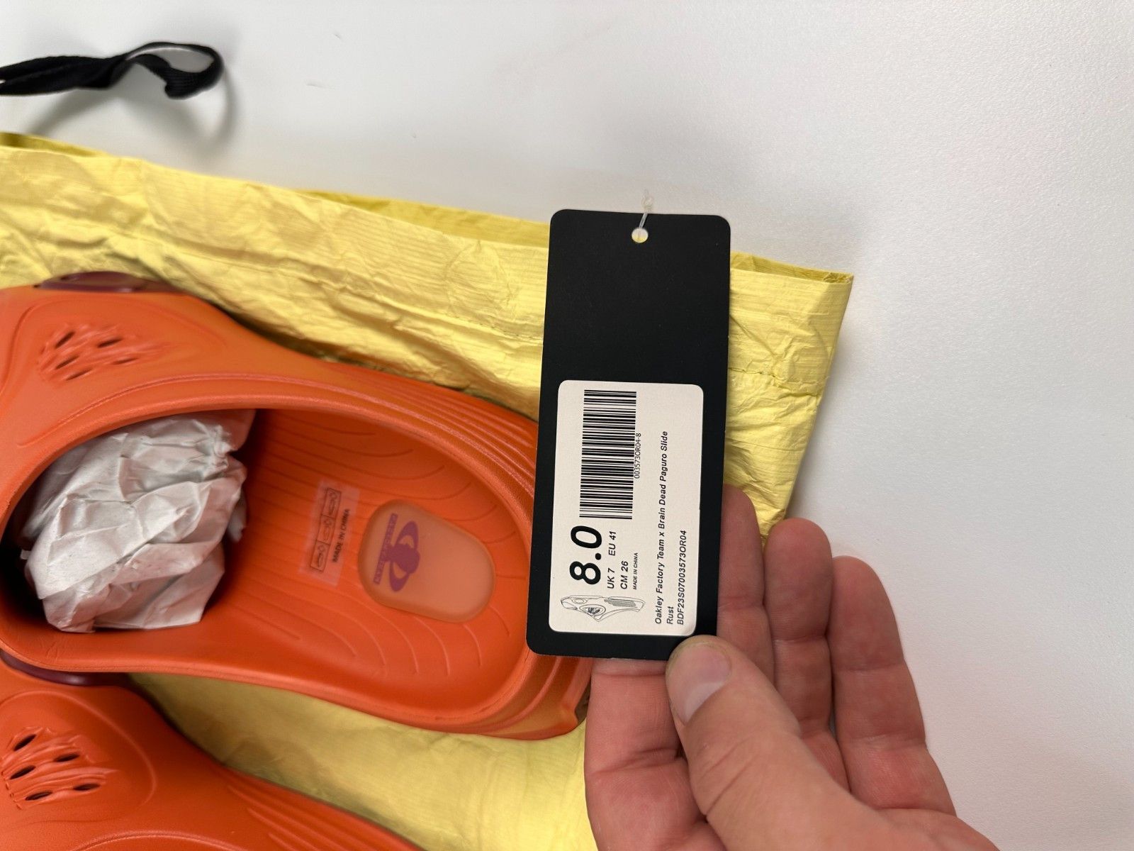 Oakley Oakley Factory Team Brain Dead Paguro slide Rust Orange US8 Size US 8 / EU 41 - 2 Thumbnail