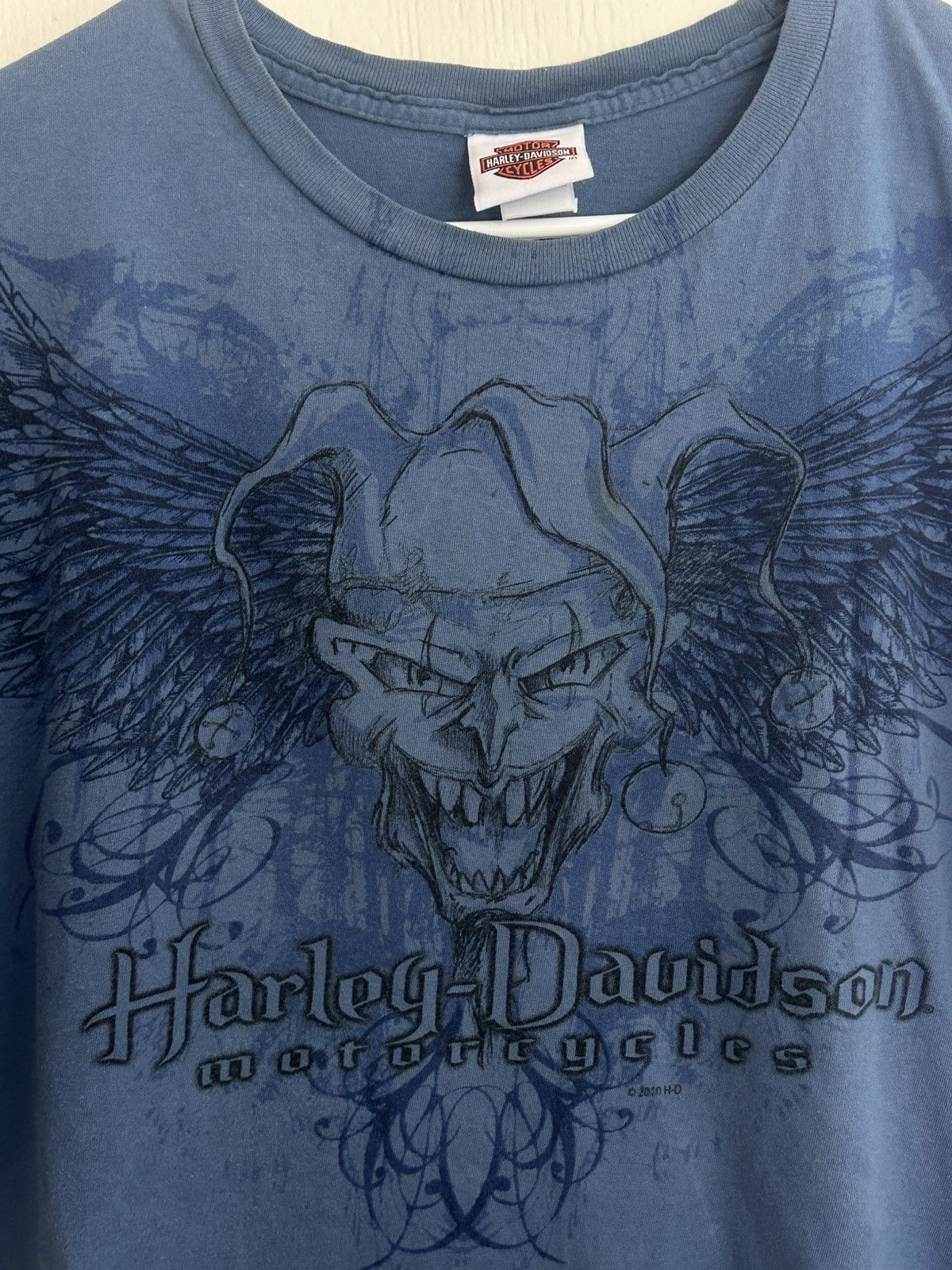Harley Davidson Harley Davidson Jester Joker with Wings Blue Graphic T-shirt Size US L / EU 52-54 / 3 - 3 Thumbnail