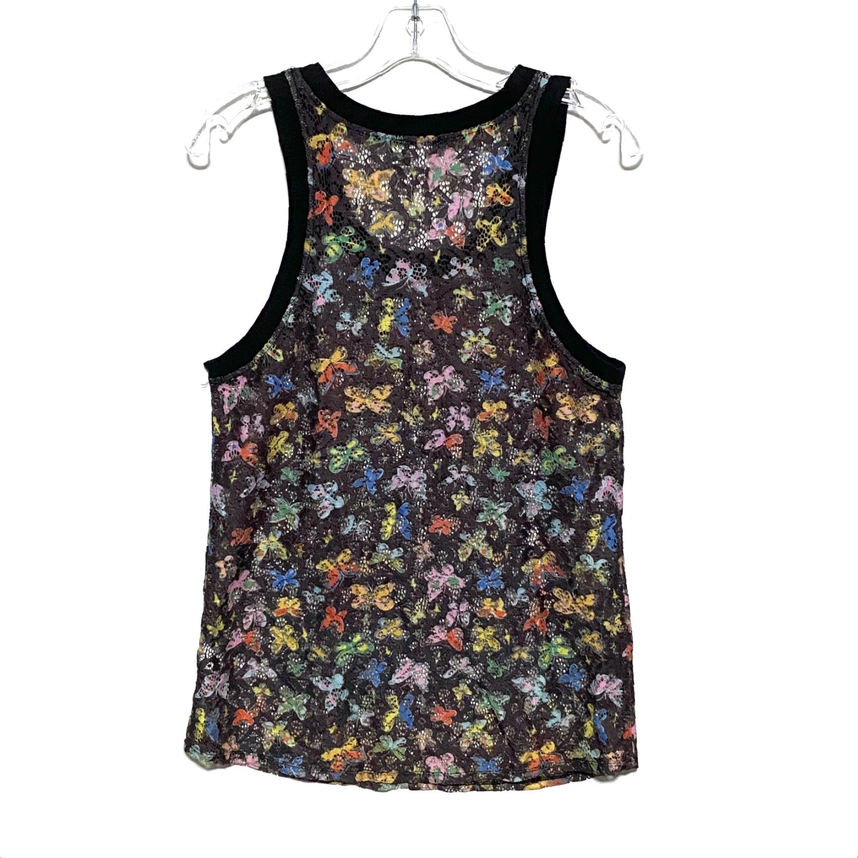 Vintage BP Butterflies Tank Top Womens XS Whimsigoth Fairy Grunge Sheer Hippie Punk Y2K Tank Womens XS Black Sheer Hippie Grunge 90s Festival Y2K Mens? Size XS / US 0-2 / IT 36-38 - 2 Thumbnail