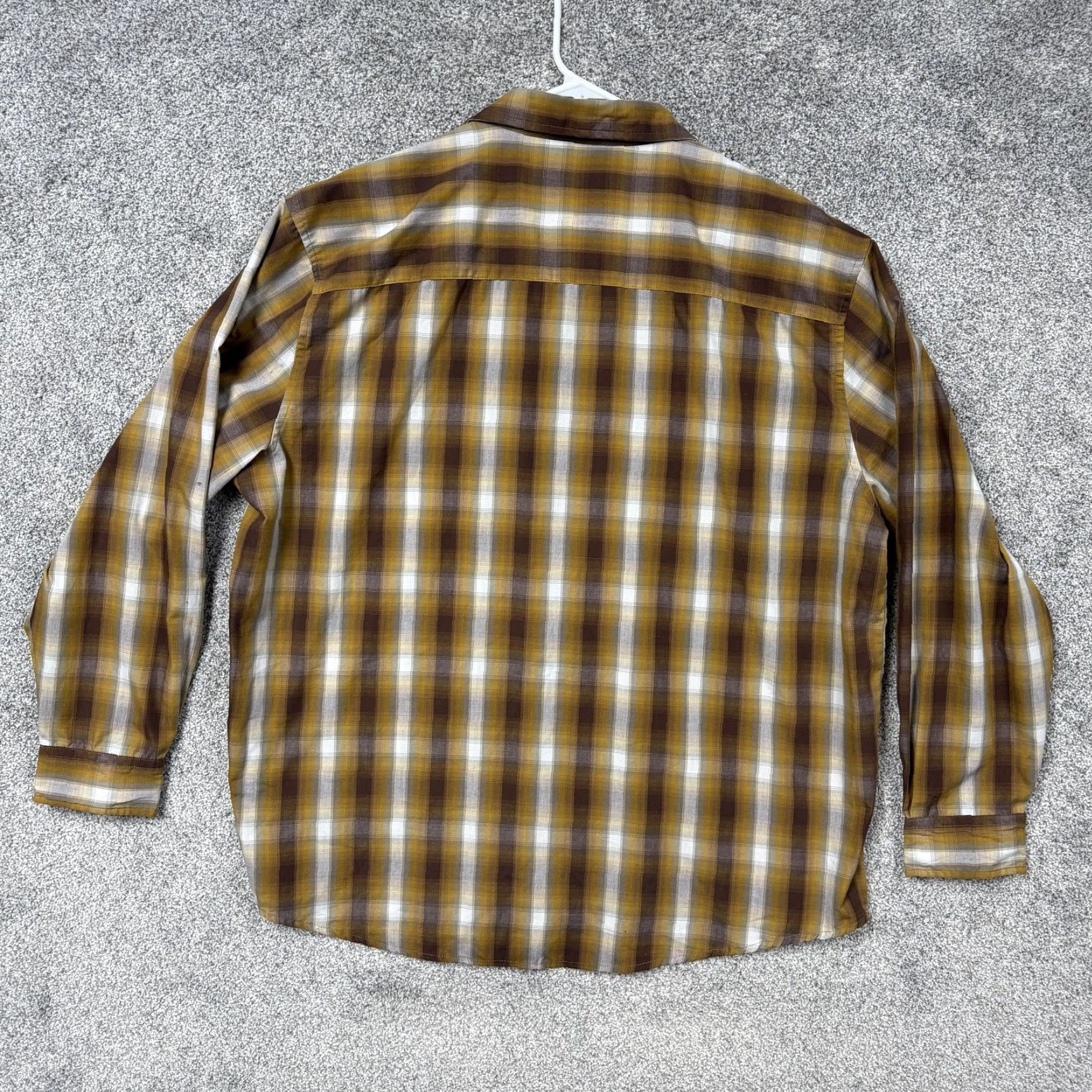 Haband Haband Western Shirt XL Brown Plaid Pearl Snap Cowboy Workwear Ranch Dadcore Shirt Mens XL Brown Plaid Workwear Western Snap Front Button-Up Casual Size US XL / EU 56 / 4 - 7 Thumbnail