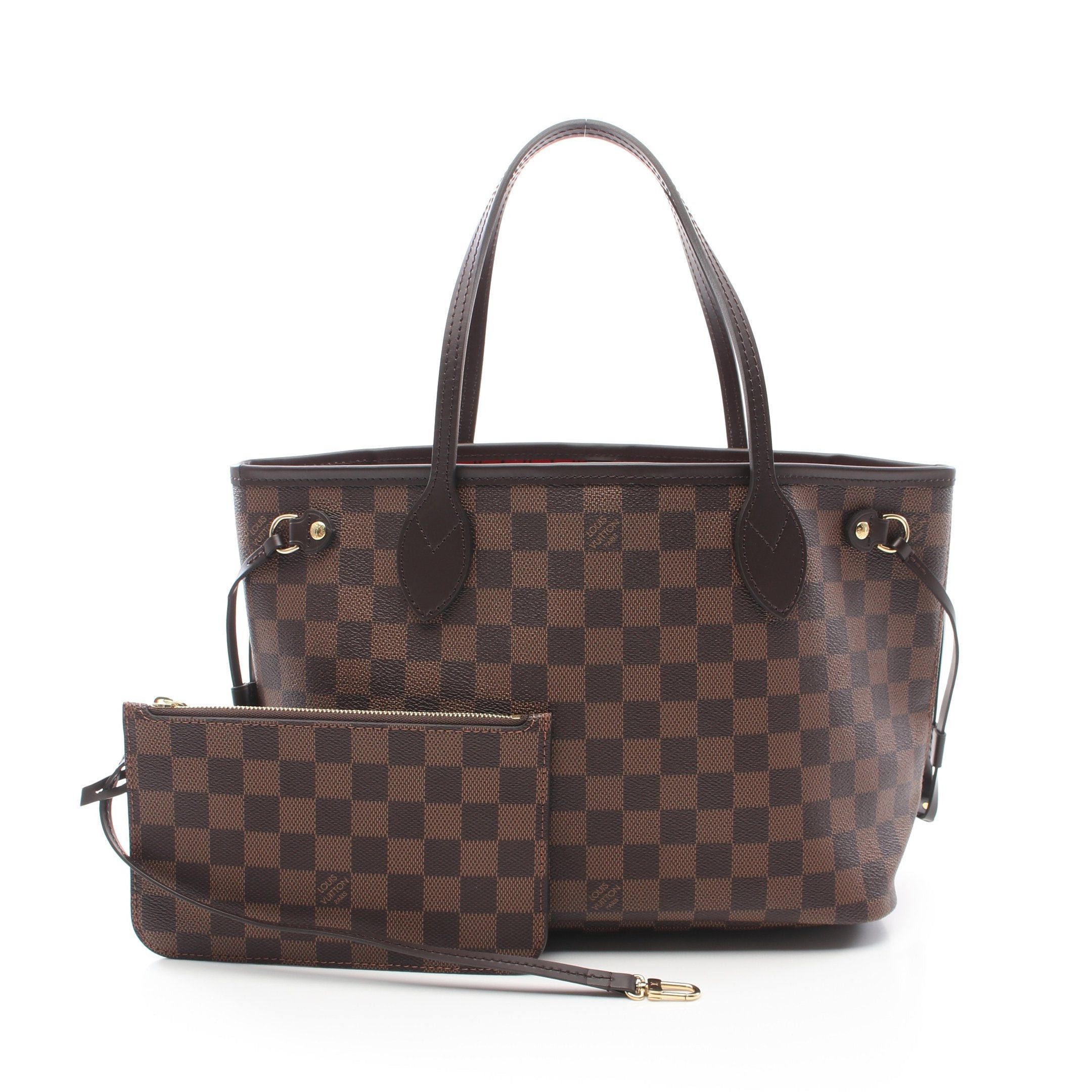 Louis Vuitton Louis Vuitton Neverfull Pm Damier Ebene Handbag Tote Bag Leather Brown Size ONE SIZE - 1 Thumbnail