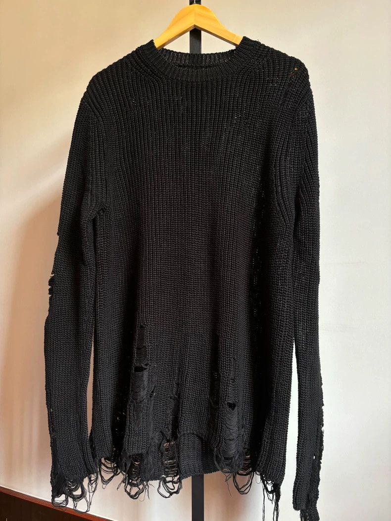 Song For The Mute Song For The Mute distressed knit sweater Size US M / EU 48-50 / 2 - 2 Thumbnail