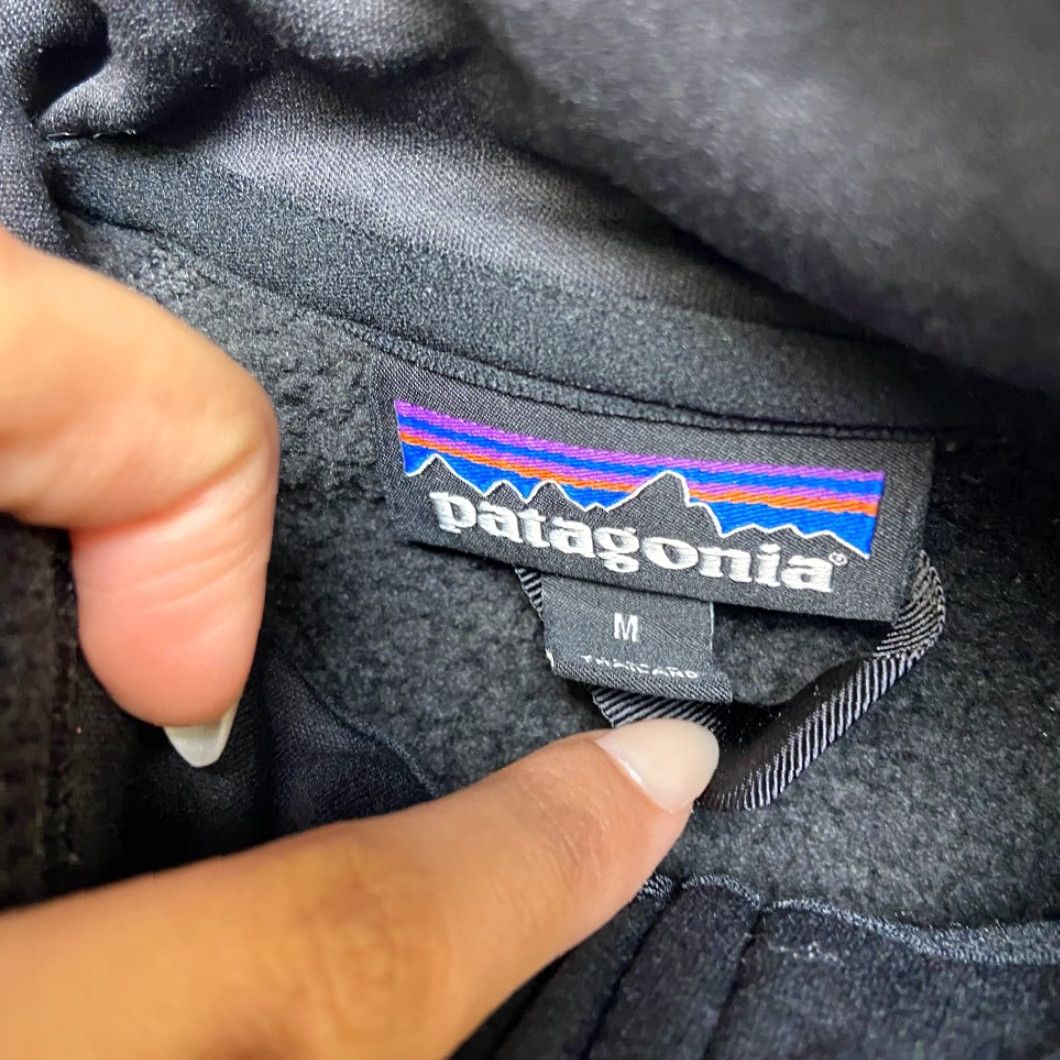Patagonia Patagonia Fleece Jacket M Black Raglan Sleeve 1/4 Zip Winter Women Size M / US 6-8 / IT 42-44 - 5 Thumbnail