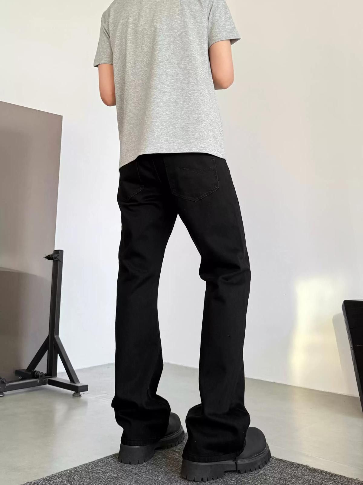 Other Cleanfit Black Micro Flare Denim Jeans Size US 32 / EU 48 - 5 Thumbnail