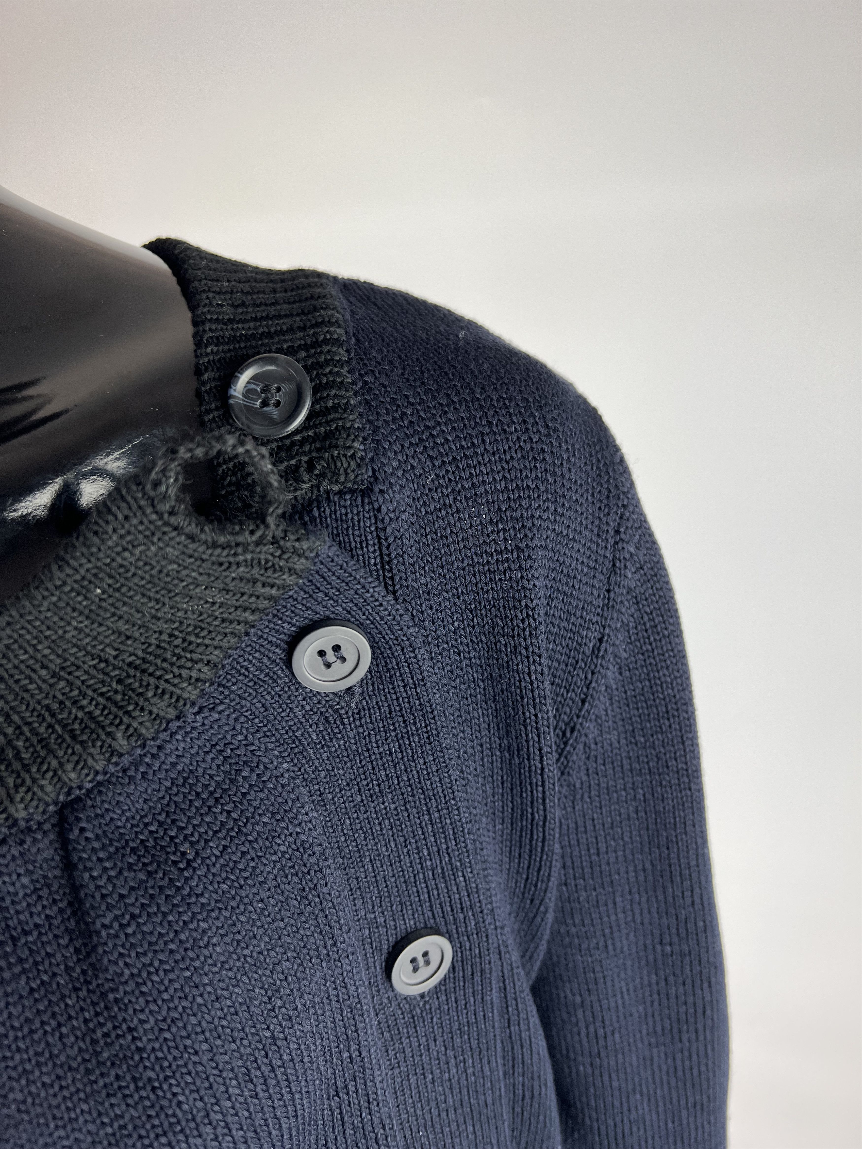 Cos COS Women's Navy Blue Gray Button Sweater Size M Size M / US 6-8 / IT 42-44 - 5 Thumbnail