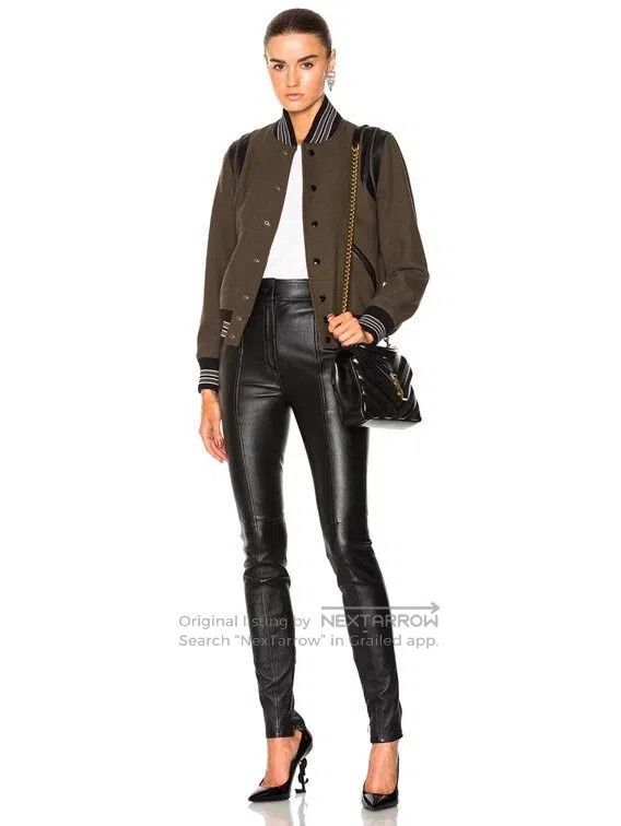 Saint Laurent Paris Saint Laurent Paris Brown Baseball Jacket i Size XS / US 0-2 / IT 36-38 - 7 Thumbnail