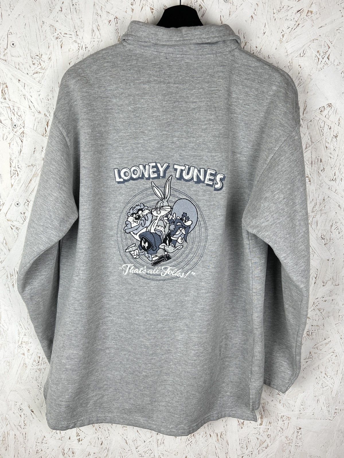 Vintage Vintage 1994 Warner Bros Looney Tunes That’s All Folks Sweat Size US M / EU 48-50 / 2 - 1 Thumbnail