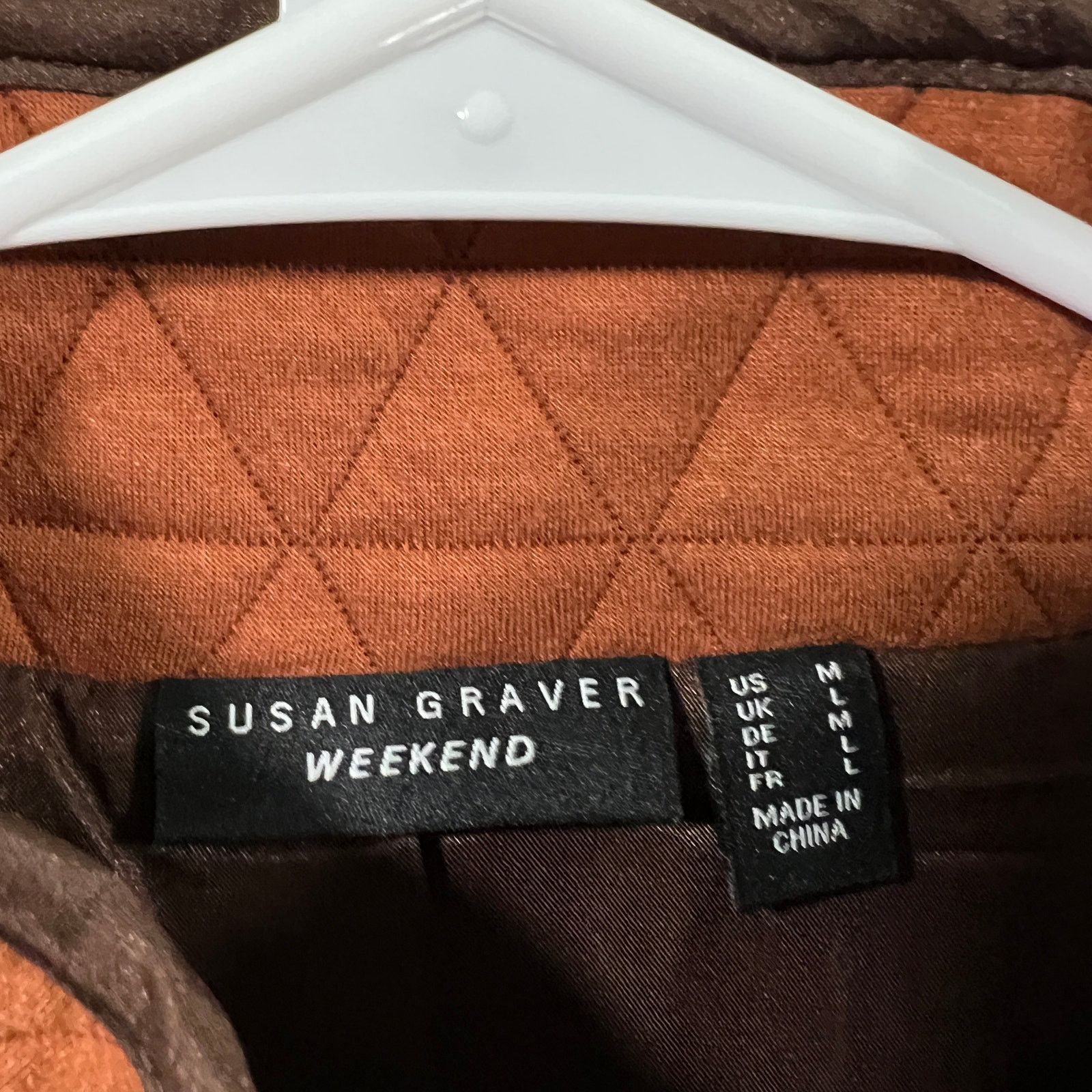 Other Susan Graver Weekend Quilted Knit Snap Front Mock Size M / US 6-8 / IT 42-44 - 3 Thumbnail