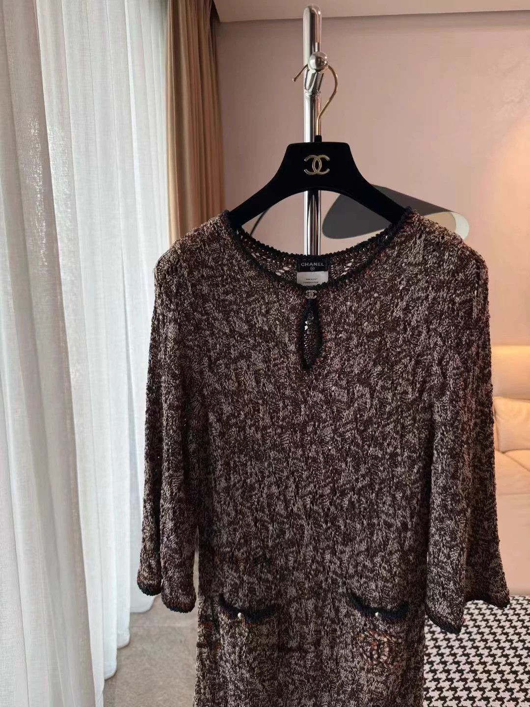 Chanel Chanel Vintage Knit Crochet Dress 40 (M) Size M / US 6-8 / IT 42-44 - 3 Thumbnail