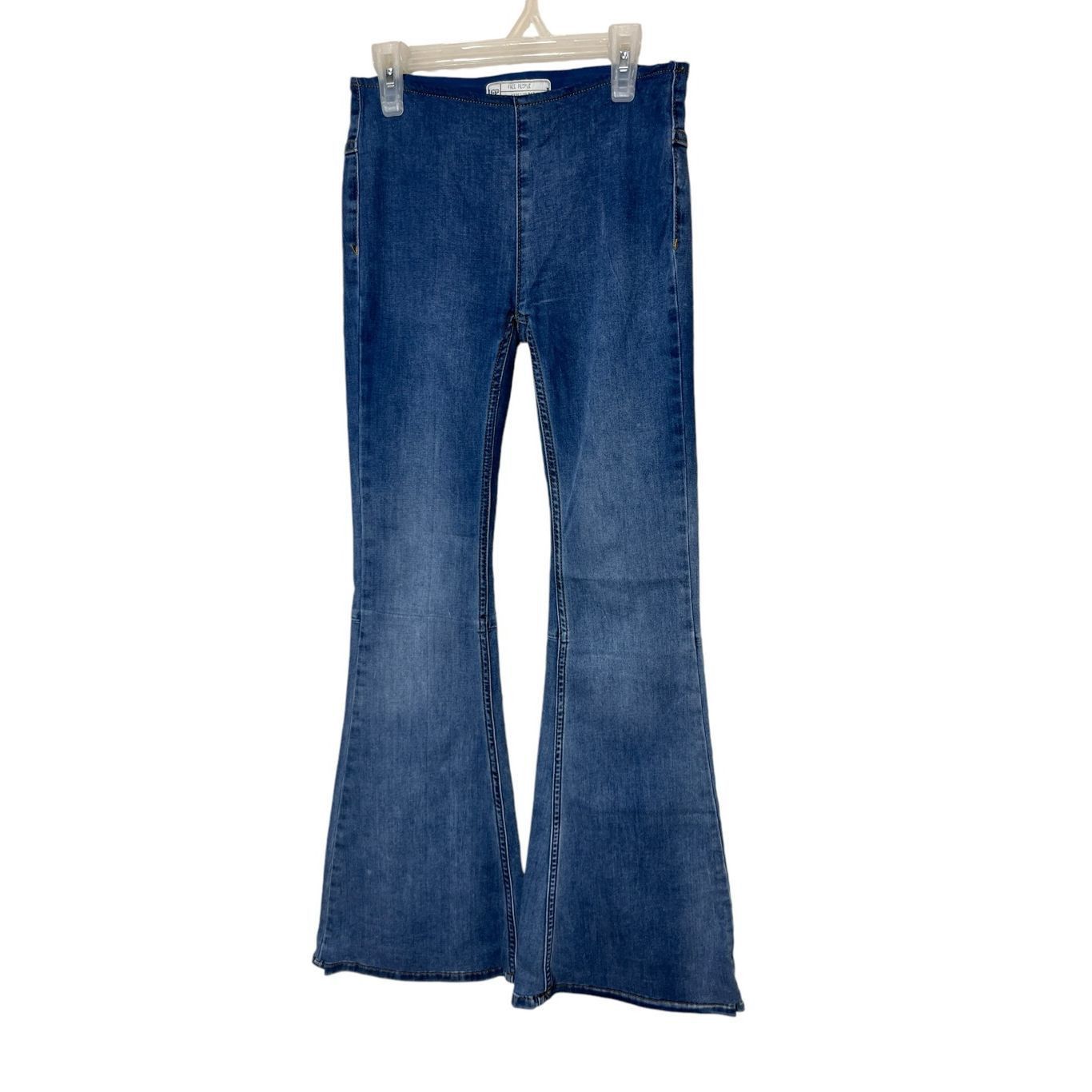 Free People Free People Penny Pull On Flare Jeans 24 Medium Blue Size 24" / US 00 / IT 34 - 1 Thumbnail