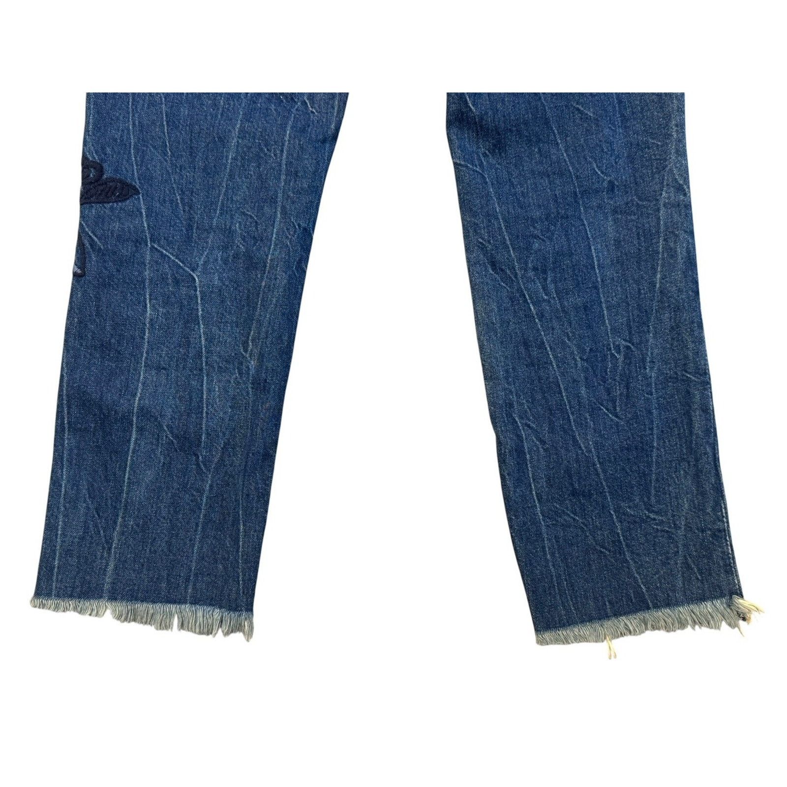 Abercrombie & Fitch ABERCROMBIE & FITCH 90s Annie Girlfriend Floral Jeans 26 Size 26" / US 2 / IT 38 - 8 Thumbnail