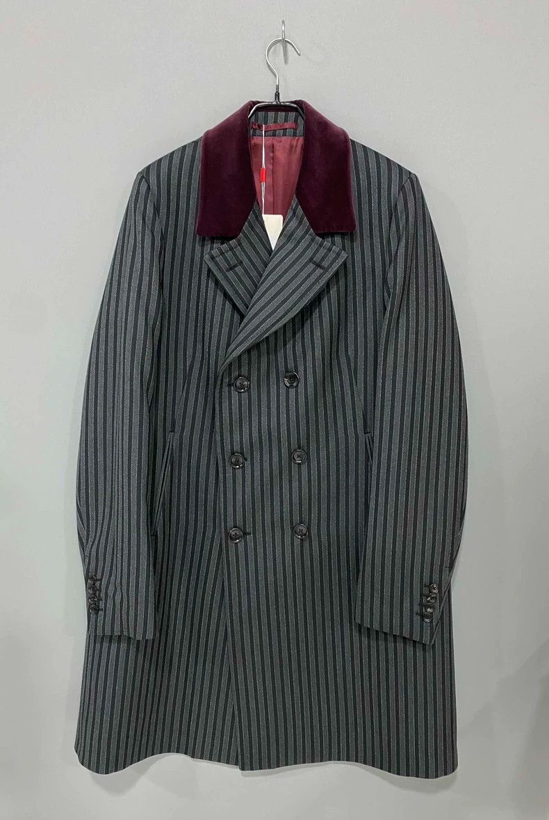 Gucci Gucci Velvet collar striped coat 2501-Nextarrow Size US M / EU 48-50 / 2 - 1 Thumbnail